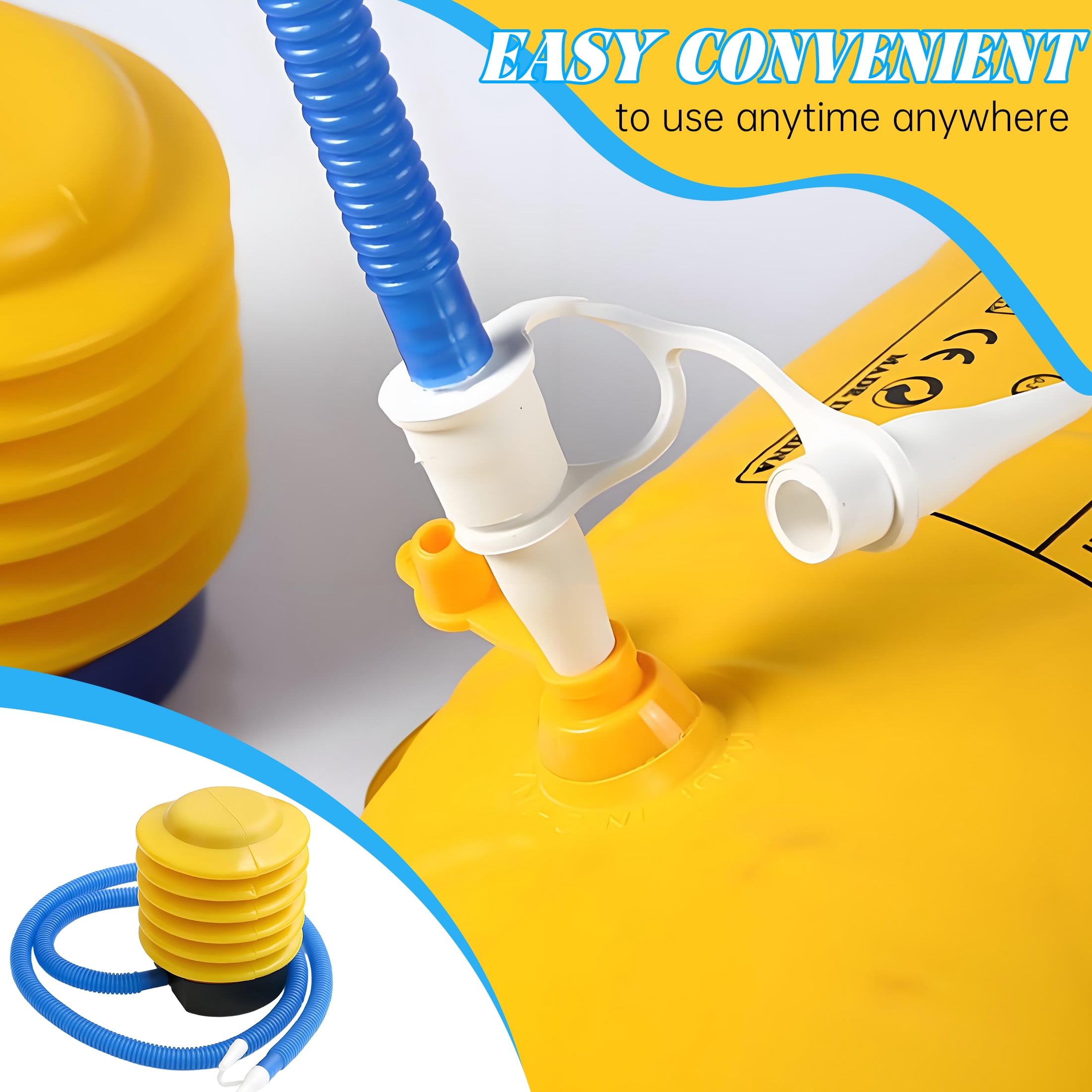 BESTSKY Manual Foot-Pump Balloon Inflator, Portable Air Pump for Party Decorations and Crafting (3.94x3.94x3.94 in) 86eb9