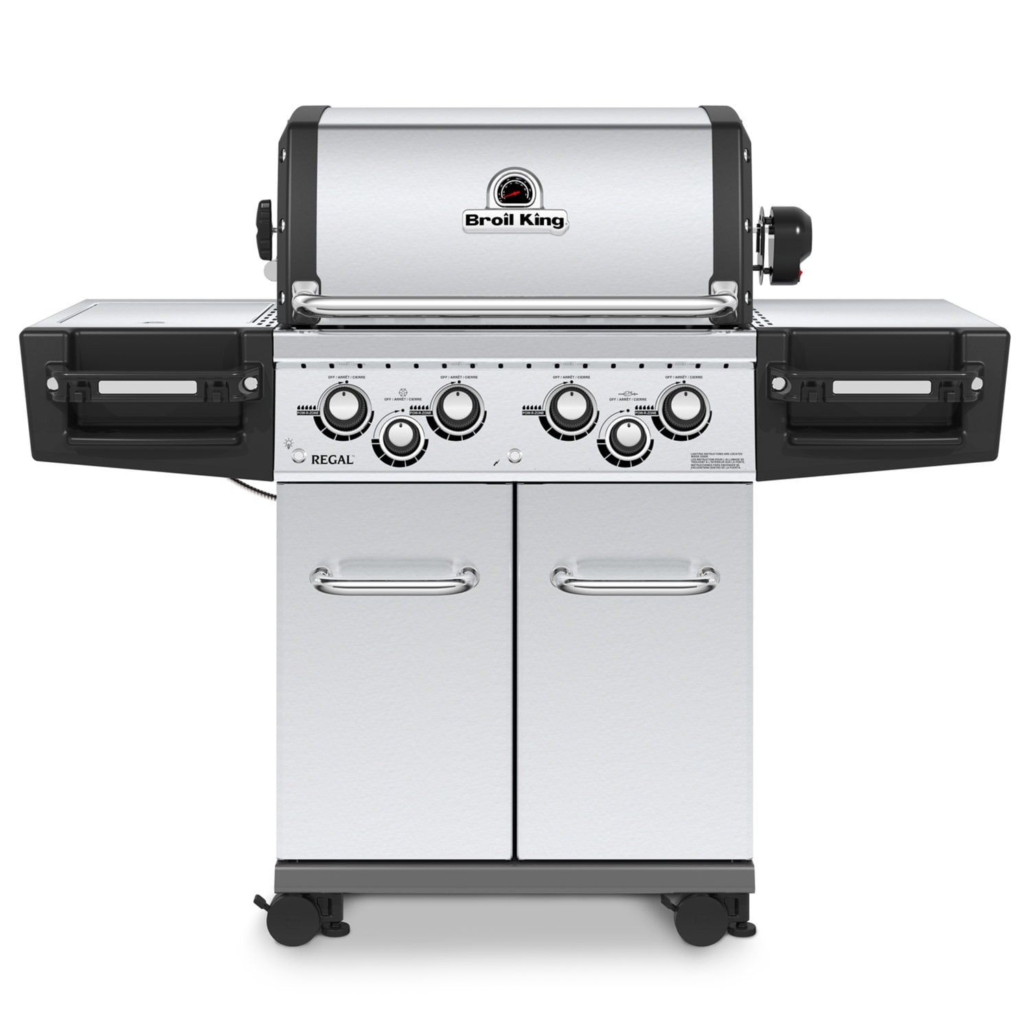 Broil King Regal S490 Pro Infrared 4-Burner Freestanding Propane Grill (Stainless Steel, 25.5 in) tad0m
