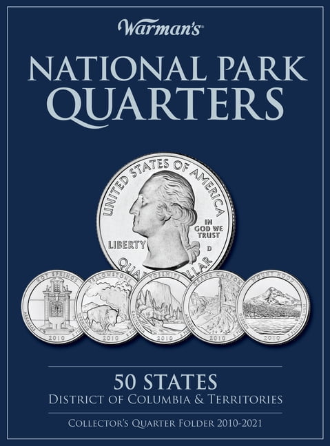 Warman's National Parks Quarters Collector Folder (50 States, District of Columbia & Territories, 2010-2021, 9.44 in x 7.08 in) z9l6w