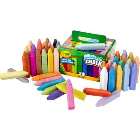 Crayola Washable Sidewalk Chalk for Outdoor Creative Play (Assorted Colors, 48 Count) ioypw