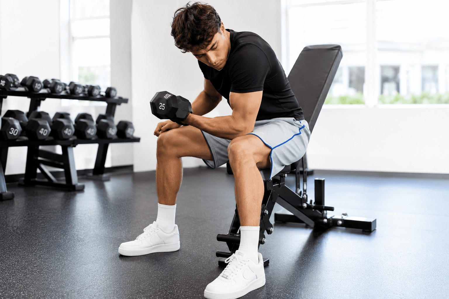 Daresay Mens Moisture Wicking Athletic Basketball Gym Shorts with Pockets (Black, 5 Pack) lfvmf