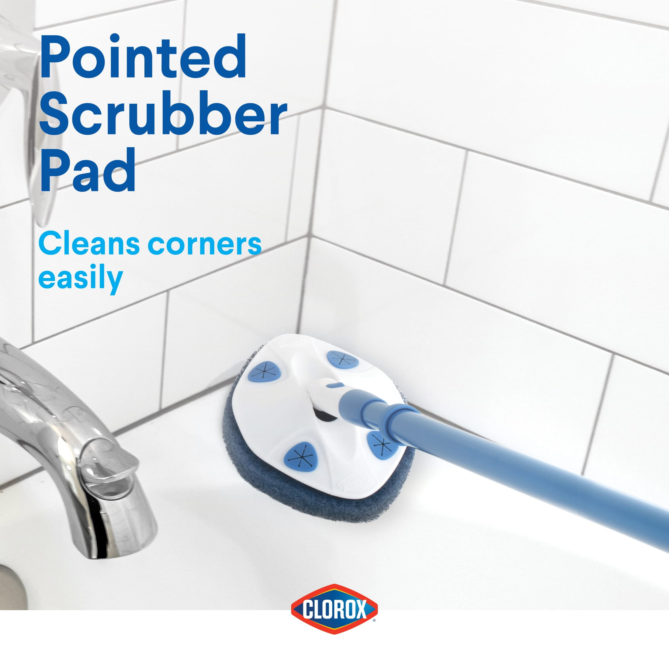Clorox Extendable Tub and Tile Scrubber with Pivoting Head (28.5 in) z1uqr