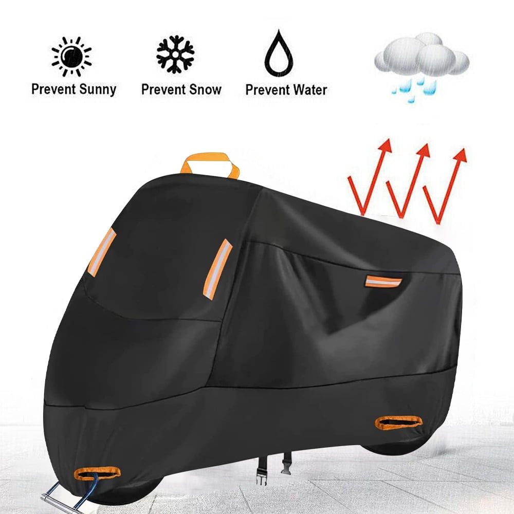 Kepeak Motorcycle Cover Heavy Duty All Weather Outdoor Protection (Black, 96 in) 58k84