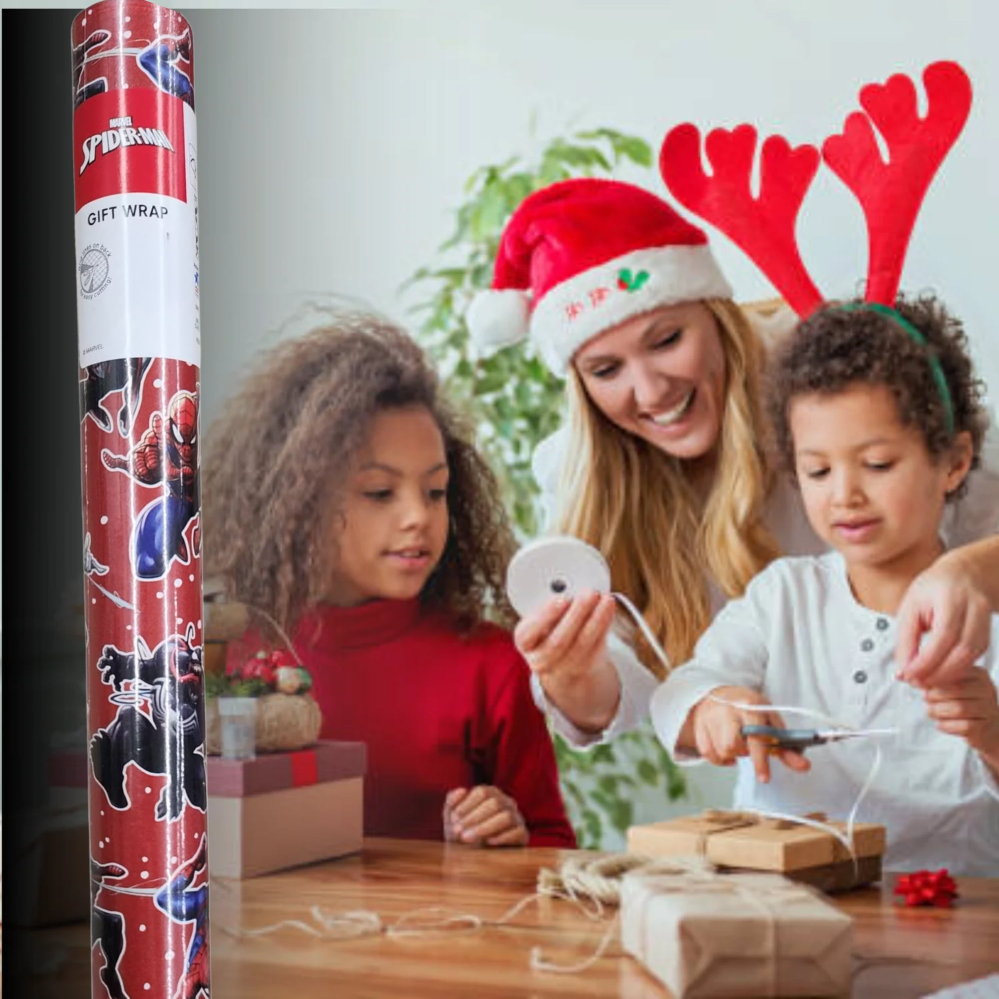 Greenbrier International Spiderman and Venom Gift Wrap Paper (Red, 50 sq ft) xddmg