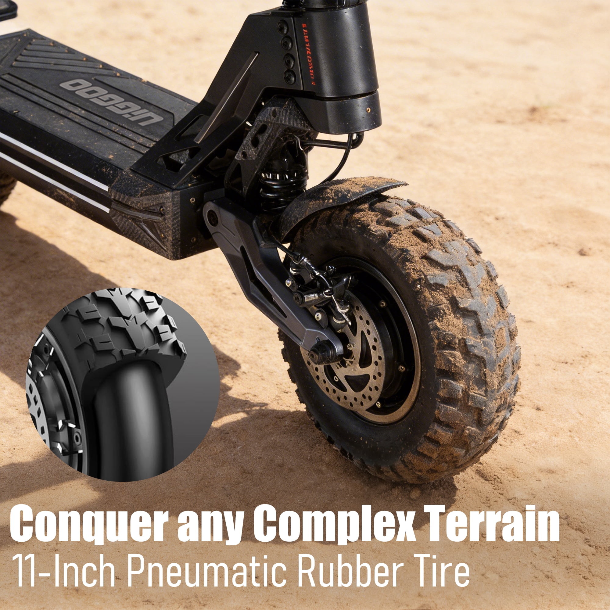 EOEOTWO K2MAX Dual Motor Electric Scooter, 4000W Off-Road Commuter with 42-Mile Range (Black, 11 in Tires) 1r5xj