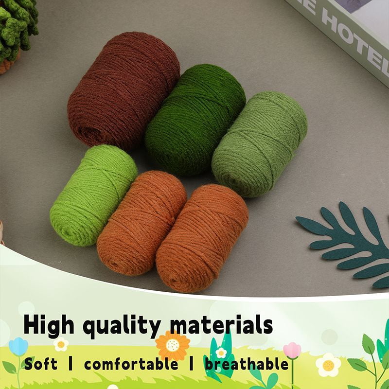 DIYCT Beginner Crochet Kit, Green Plant Coaster Craft Set with Step-by-Step Video Tutorials (Green, 1 Set) imogs