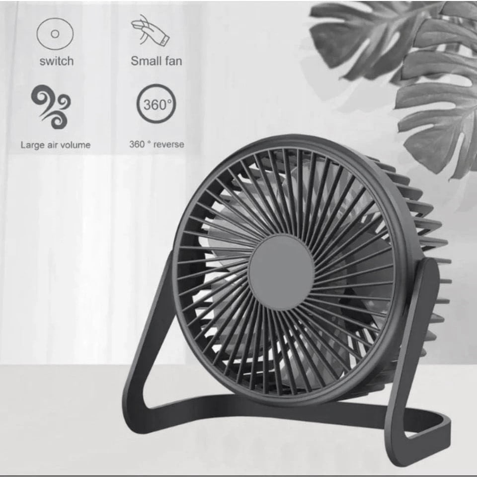 Dependable Industries 6-Inch USB Desk Fan, Portable Quiet Cooling Fan with Adjustable Angle (Black, 6 in) xa2v5