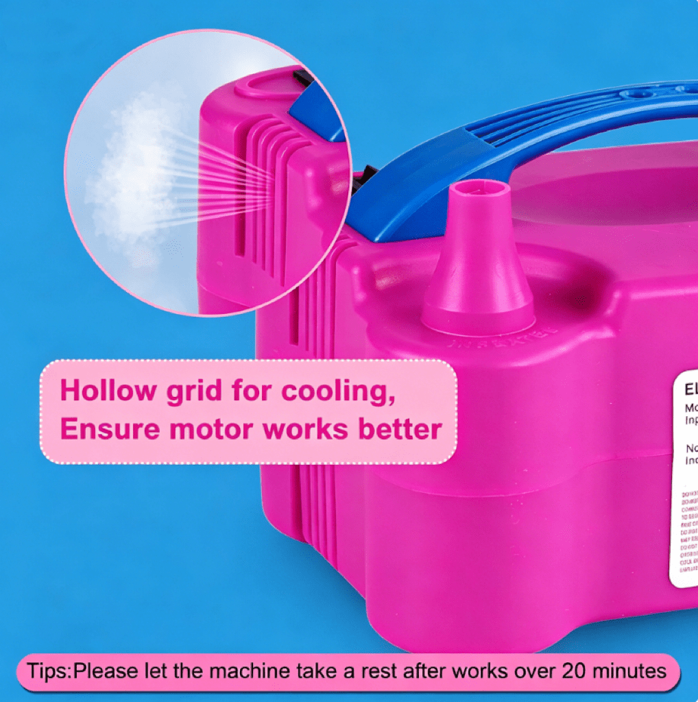 Morelax Electric Balloon Pump, Portable Dual Nozzle Inflator for Party Decorations (1.2 lb) 4cwmk