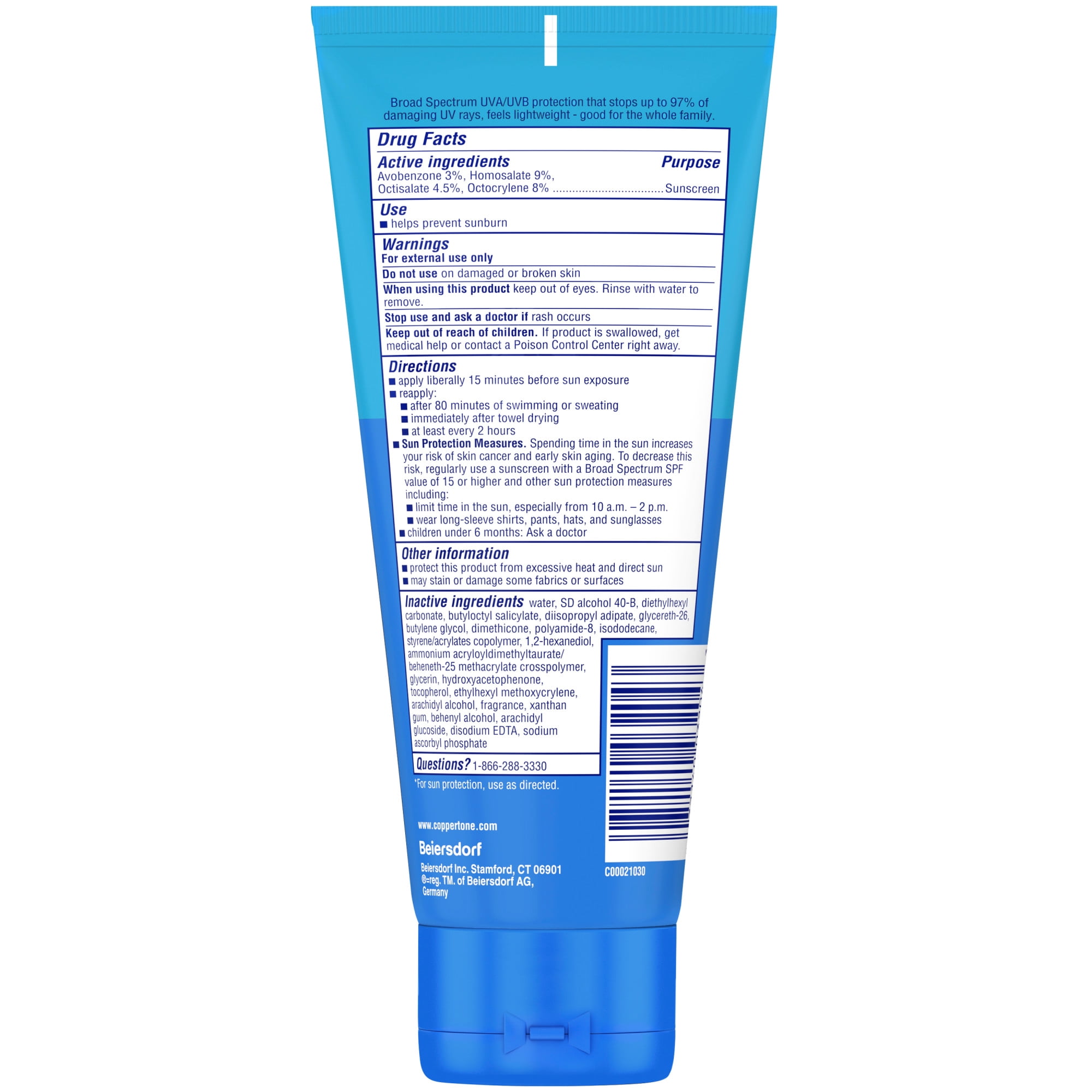 Coppertone Complete Sunscreen Lotion, Broad Spectrum SPF 30, Daily Moisturizing Sun Protection (7 oz) ank38