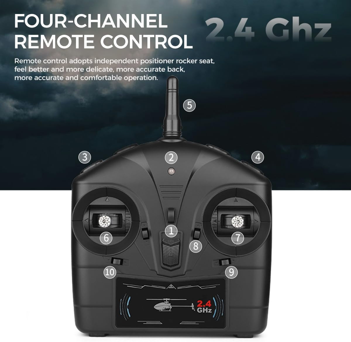 Bruce & Shark RC Helicopter K170 Black Hawk UH-60L 4CH Flybarless Remote Control Aircraft (Black, 10.2 in Rotor) mewcm