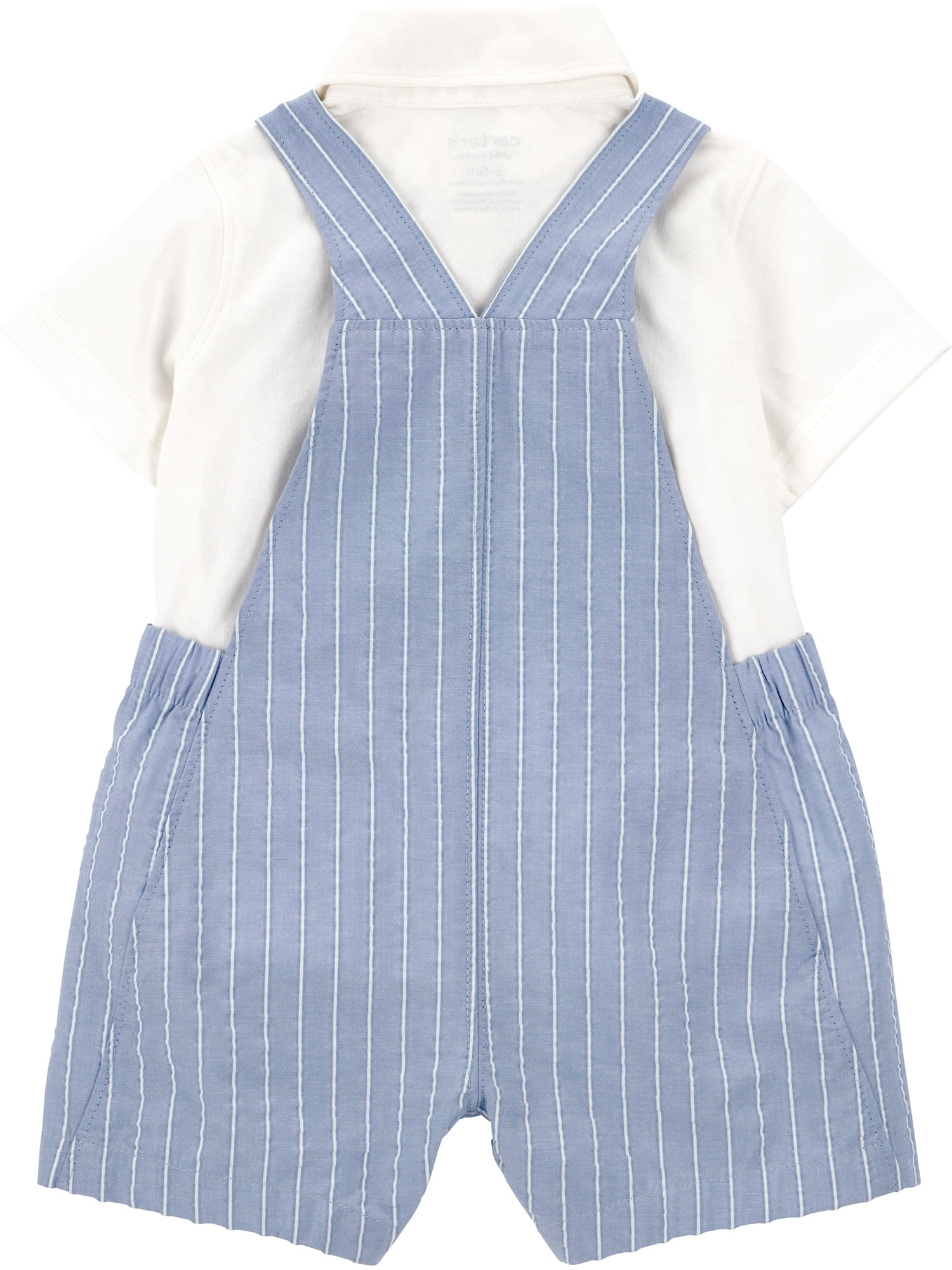 Carter's Child of Mine Baby Boy Shortall Set (White, 0-3 Months) 0ozx3