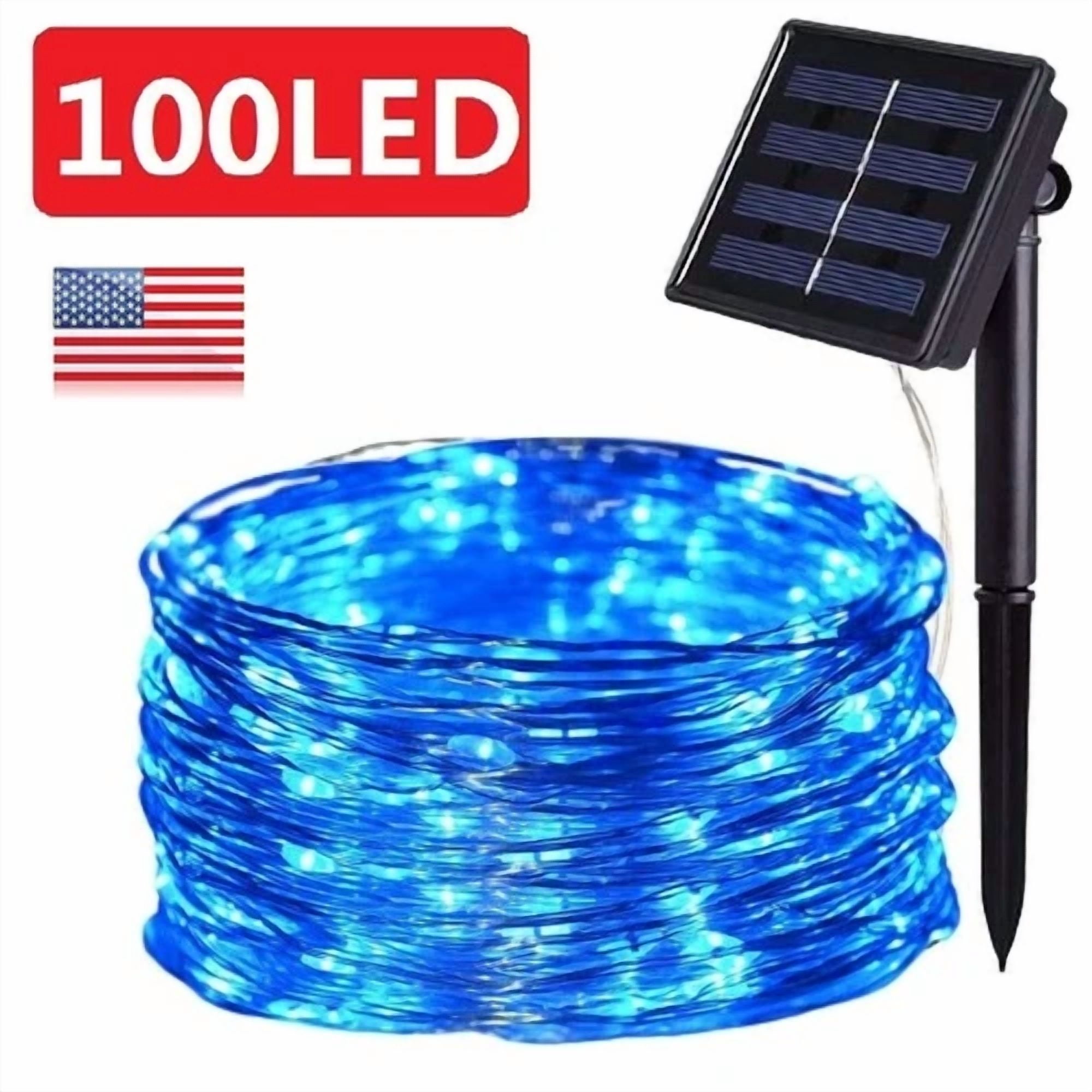 Purely Elizabeth Solar String Lights Outdoor Waterproof Copper Wire LED Garden Decor (Warm White, 33 ft) 9e7ti