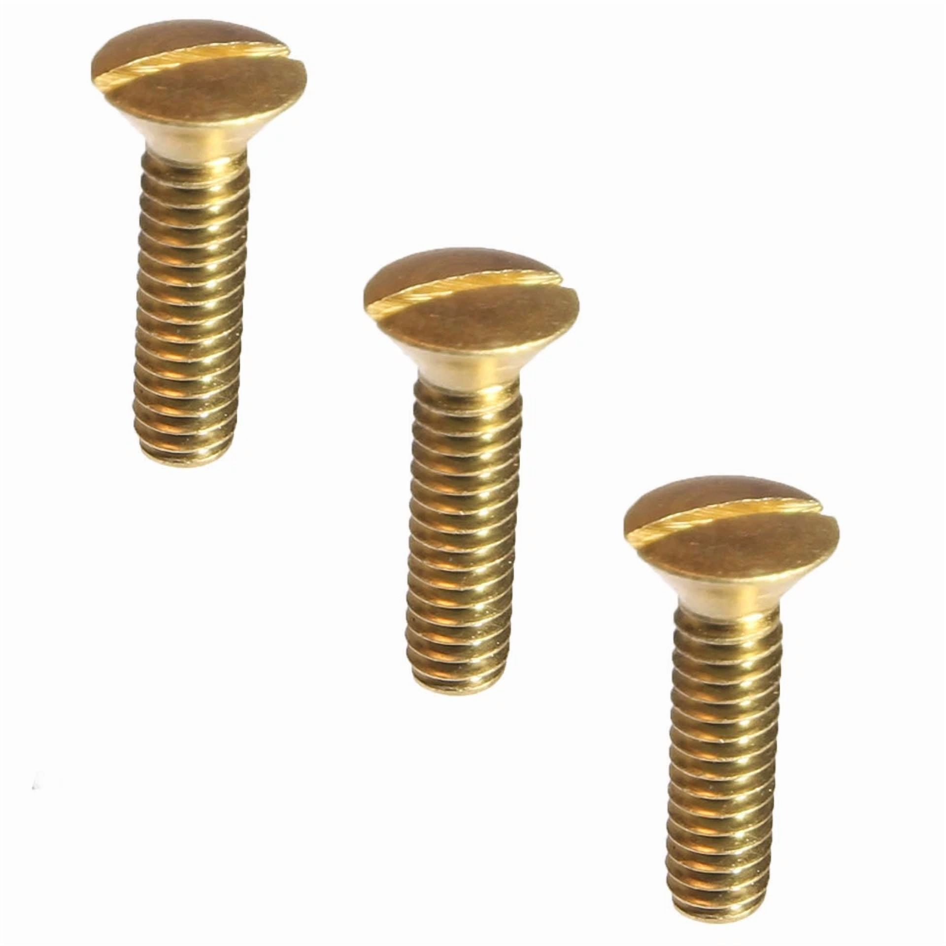 YANI #8-32 x 1-1/4 in Solid Brass Oval Head Machine Screws, Slotted Drive (50 Pack) rzb6o