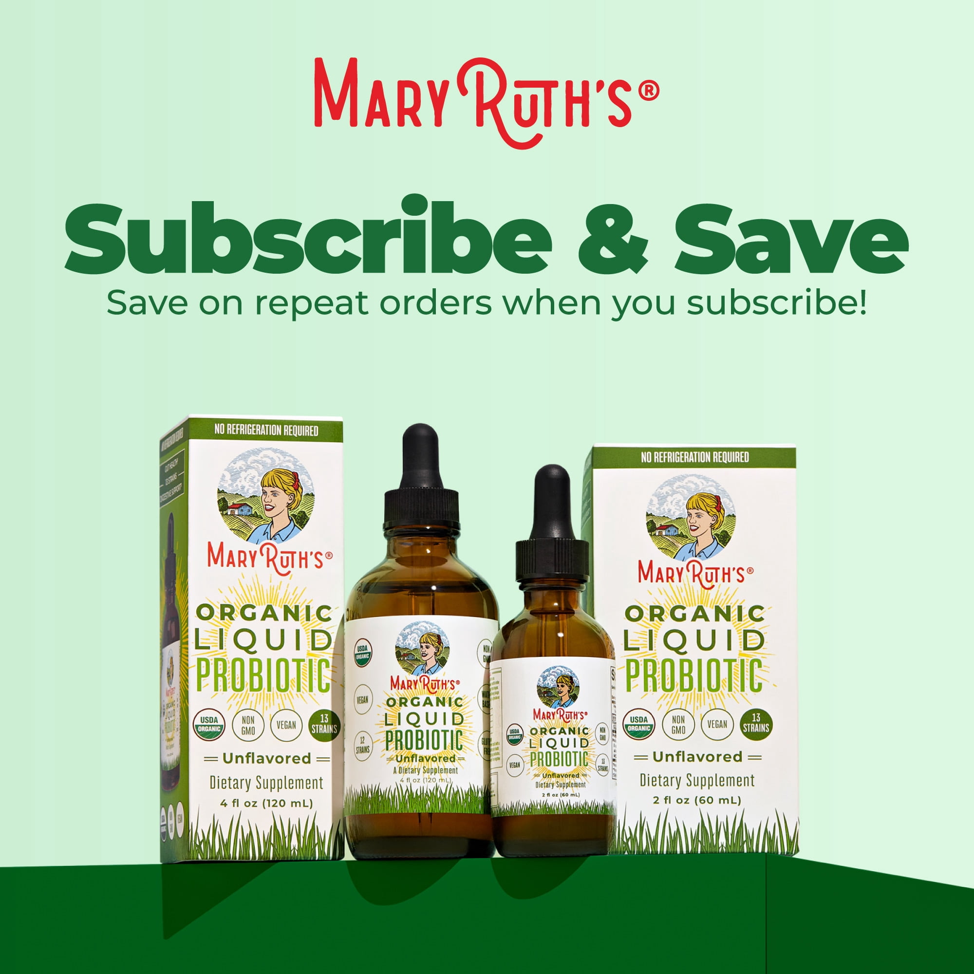 MaryRuth's Liquid Probiotic Supplement, USDA Organic Vegan Digestive Support for Adults and Kids (2 fl oz) kwthh