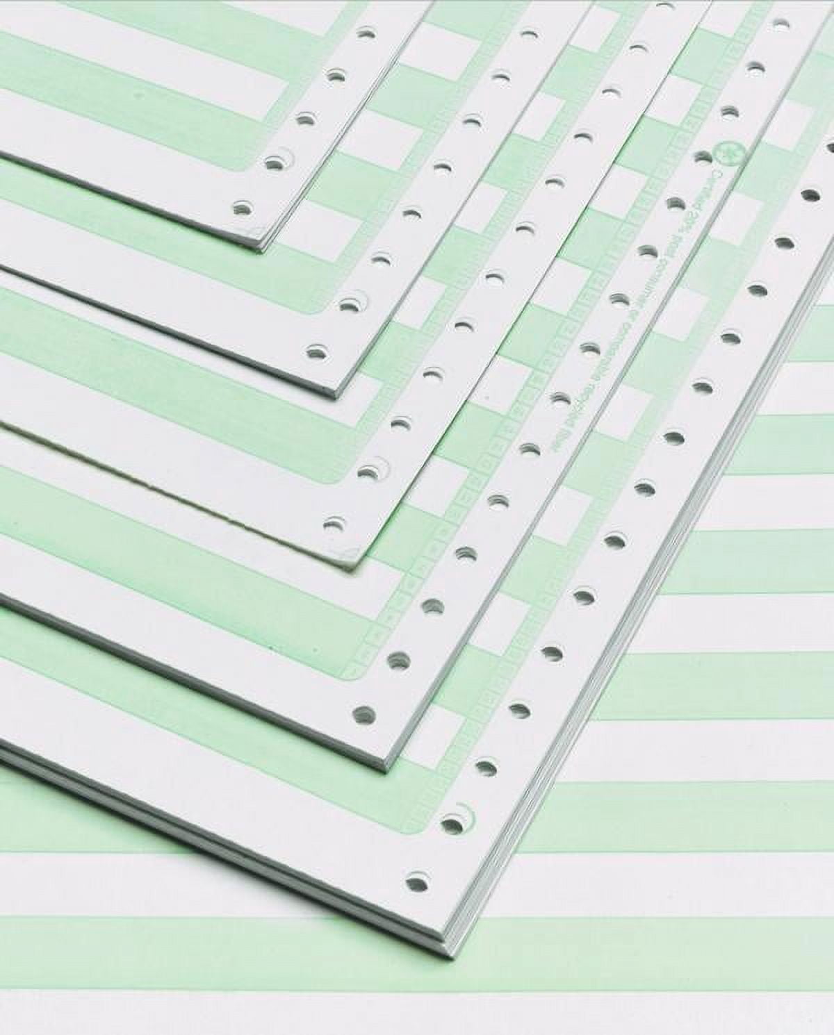 Alliance Continuous Computer Paper, 14 7/8 in x 11 in, 18 lb, Green Bar, 1-Part (150,000 Sheets per Pallet) axs5d