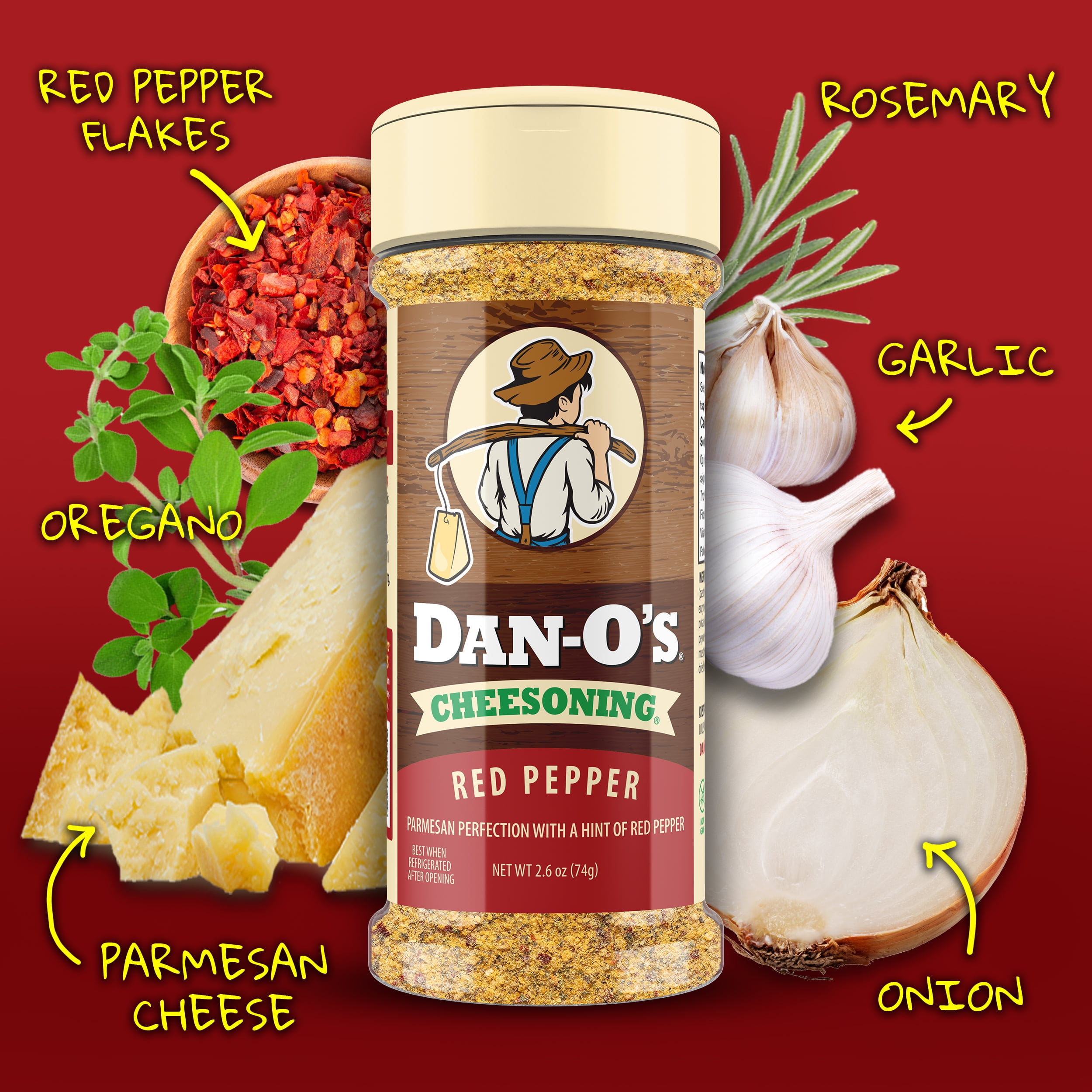 Dan-O's Seasoning Red Pepper Cheesoning Savory Parmesan Blend (6 oz) 2gfl4
