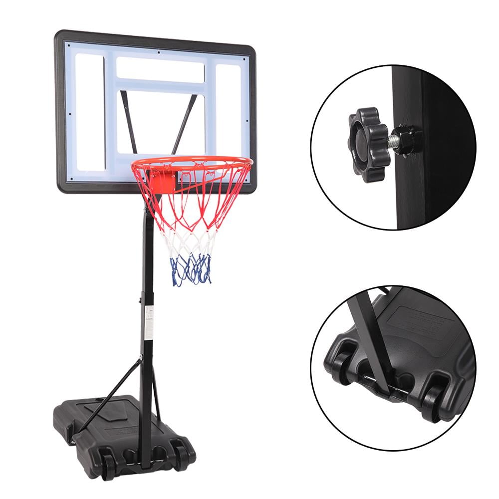 Ktaxon Portable Poolside Basketball Hoop, Adjustable Height Swimming Pool Goal (Black, 45 in - 53 in) 3avxu