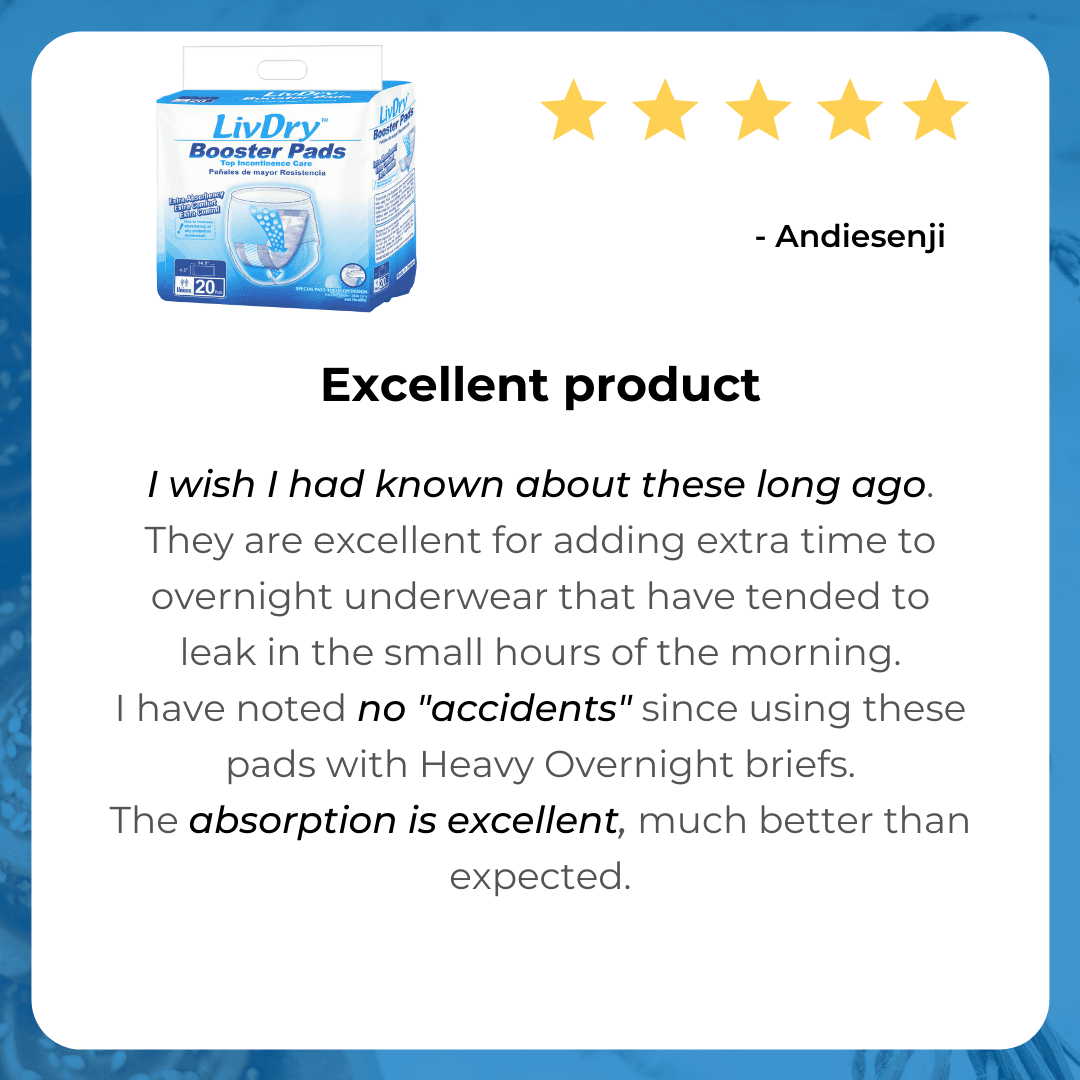 LivDry Unisex Incontinence Booster Pads, Extra Absorbent Disposable Passthrough Liners (160-Pack) o3sk6