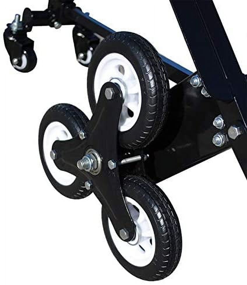 Techtongda Stair Climbing Hand Truck, Heavy Duty Folding Cart with 6-Wheel Chassis (Black, 420 lb Capacity) nk7g7