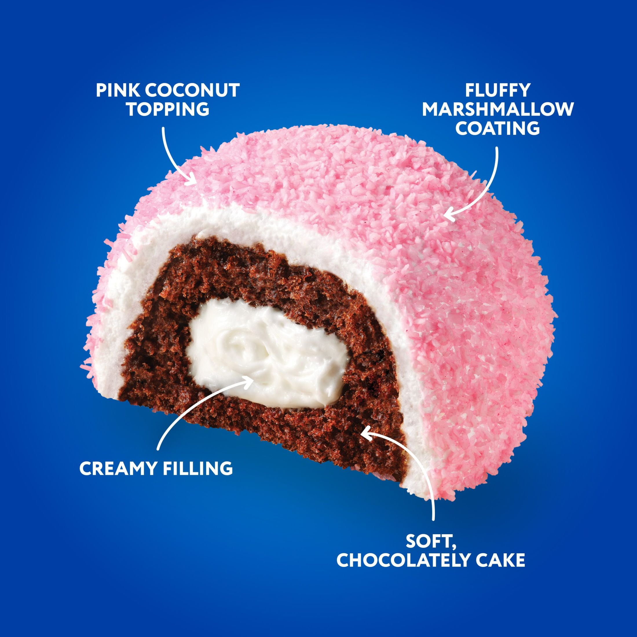 Hostess SnoBalls Chocolate Snack Cakes with Marshmallow and Coconut (Pink, 10.5 oz, 6 Count) whppy