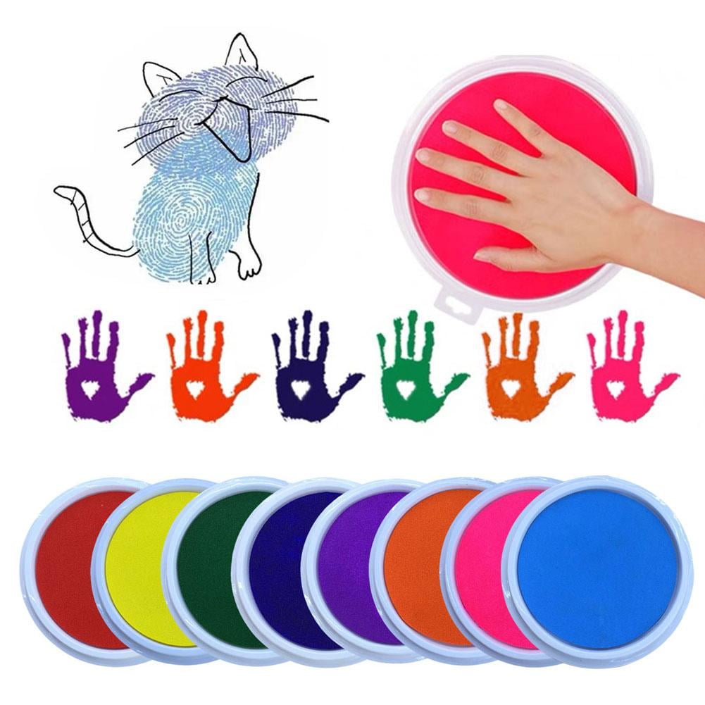 PULMCheerger Washable Finger Ink Pad for Kids DIY Crafts (Red, 3 in x 3 in) jf46y