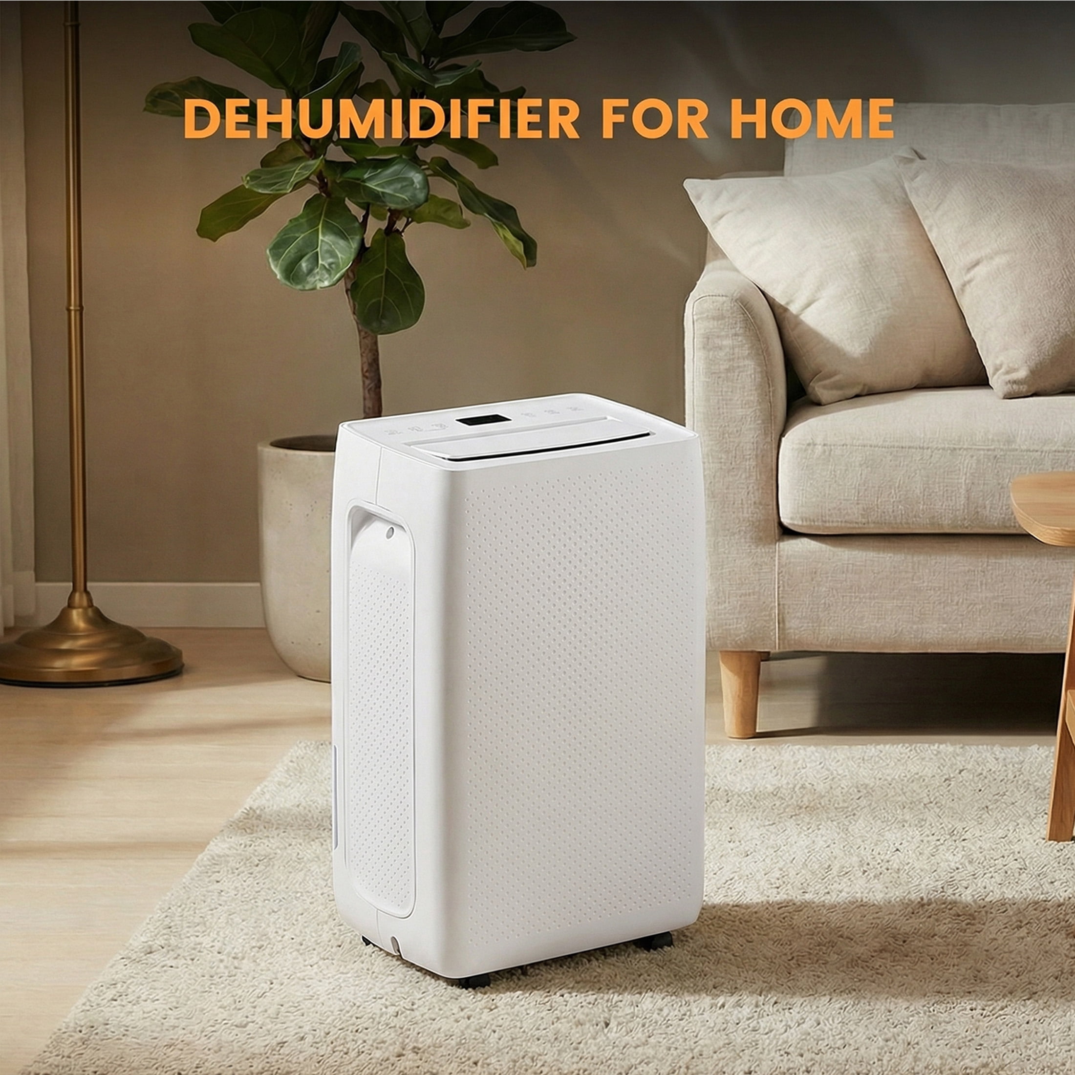 SHOUFTW 30 Pint Dehumidifier for Basement and Large Rooms, Smart Humidity Control with Auto Drain (White, 70 oz) 6q91g