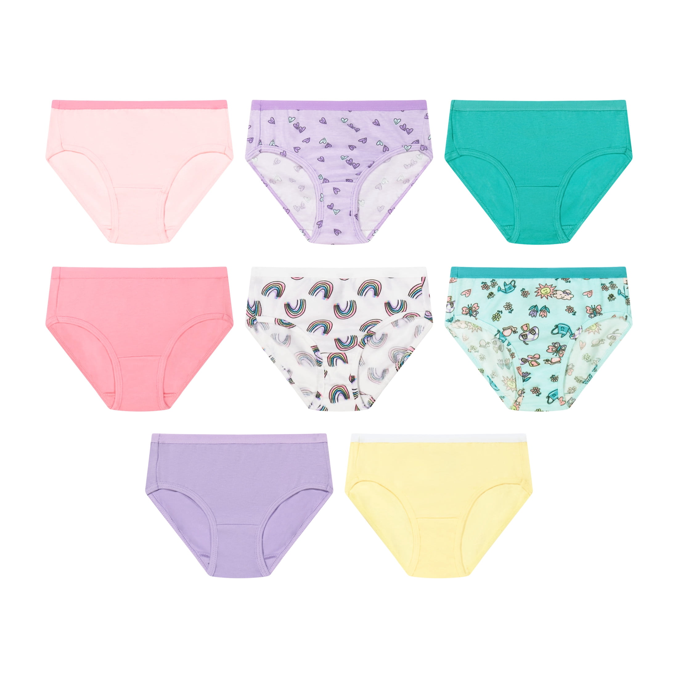 Hanes Toddler Girls Cotton Stretch Briefs Underwear (White, 8-Pack) eivyl