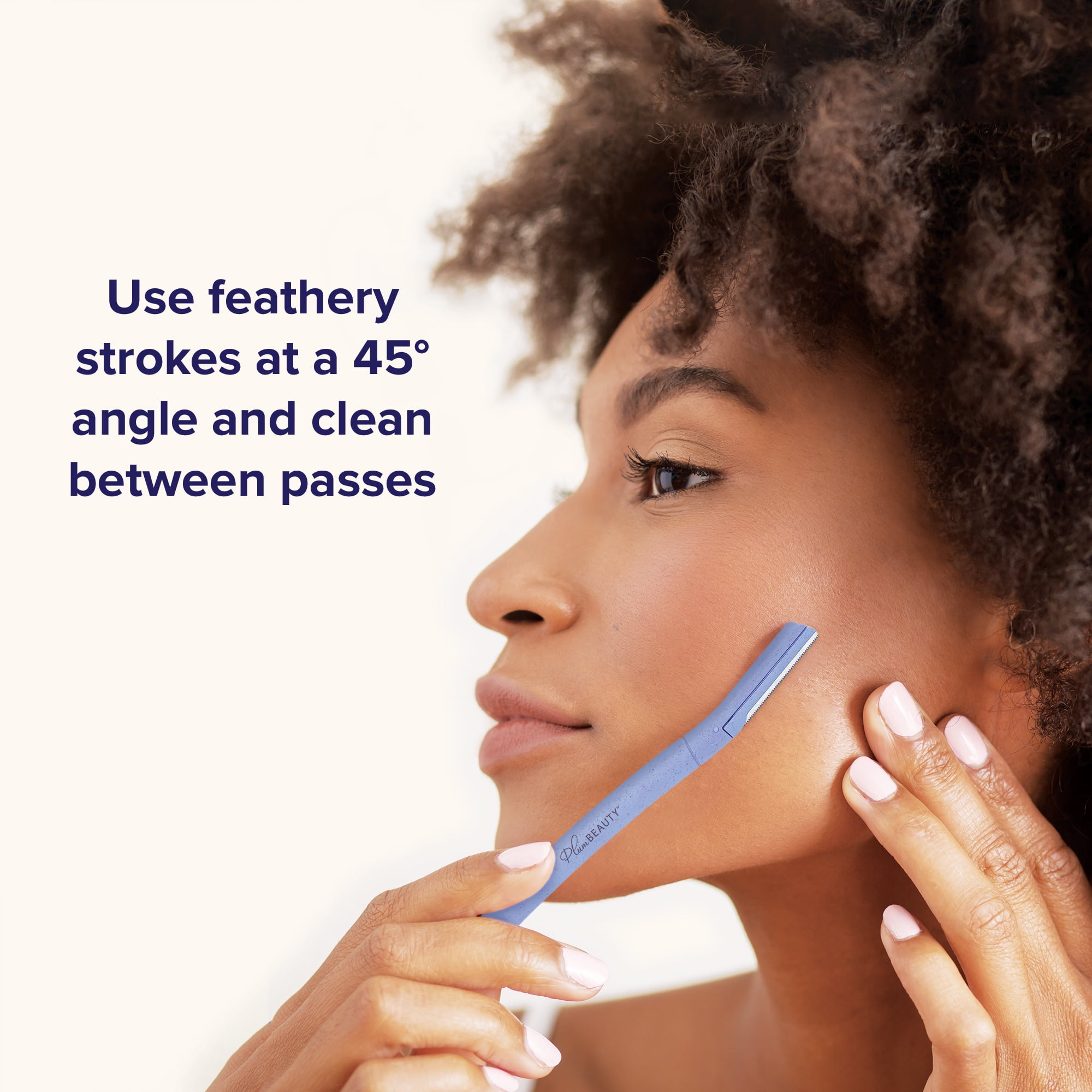 Plum Beauty Facial Shaping Razors, Dermaplaning Tool for Smooth Skin and Hair Removal (3 Count) 4x9ja