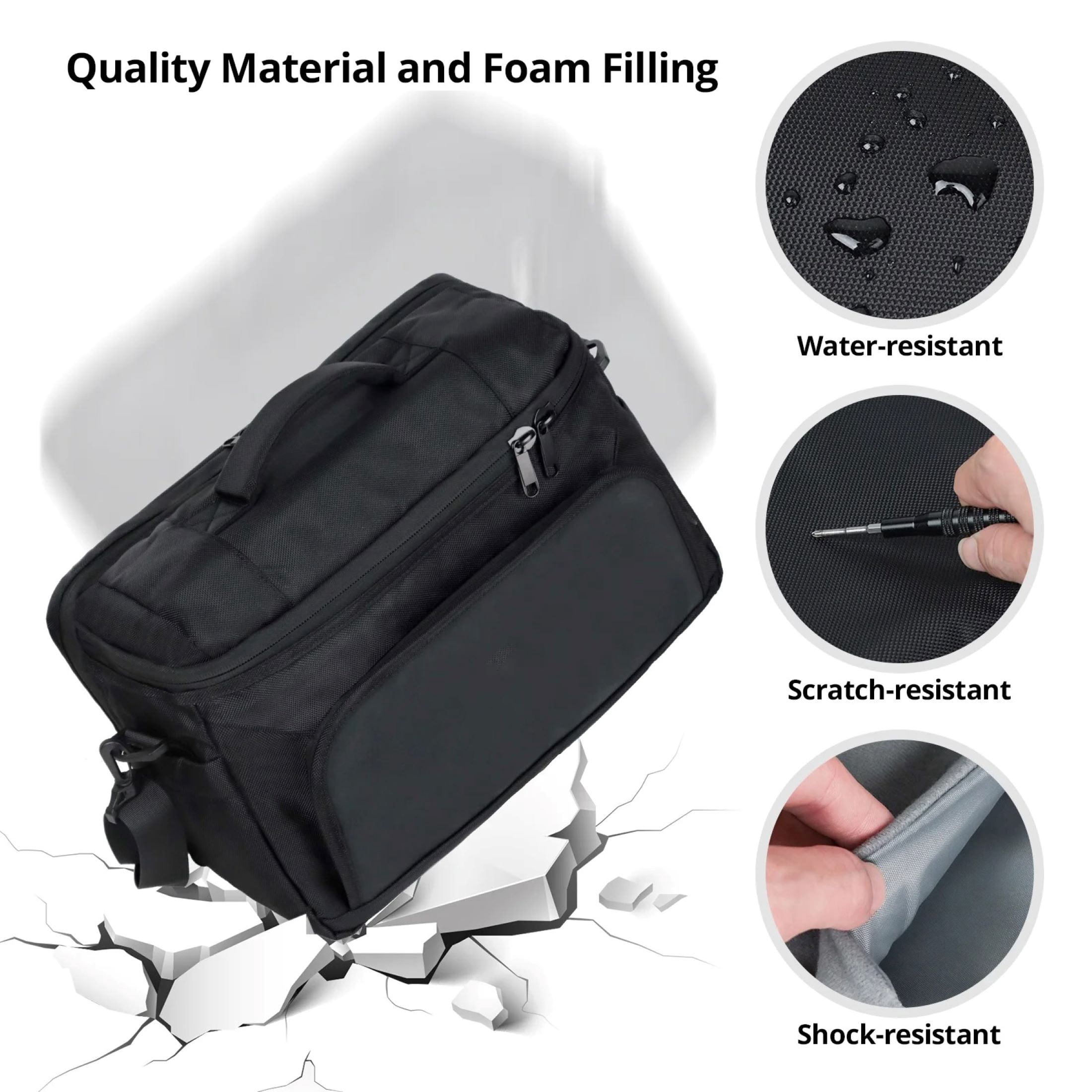 Liboer Carrying Case for PS5 and PS5 Pro Console, Protective Travel Bag with Adjustable Shoulder Strap (Black, Large) p1g8a