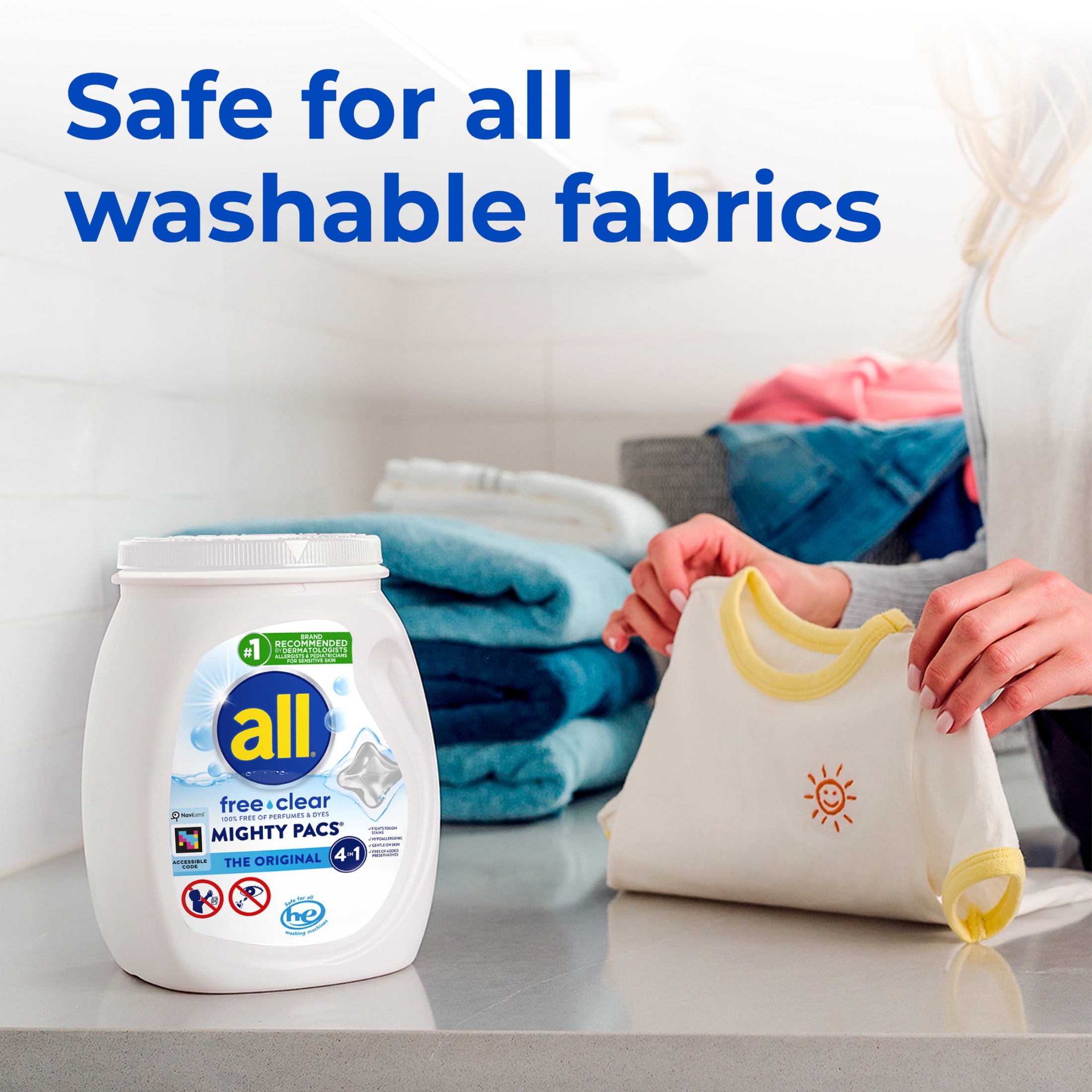 all Free Clear Mighty Pacs Laundry Detergent (Clear, 60 Count) nx7jr