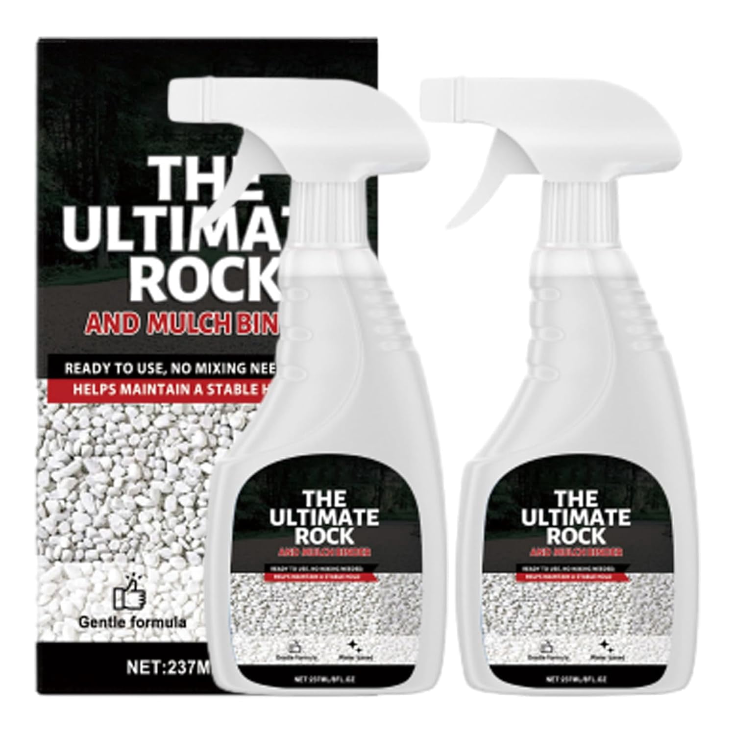 WENGJJ Landscape Rock and Mulch Binder, Weather-Resistant Garden Adhesive for Gravel and Bark (2 Pack, 32 fl oz) fdx32