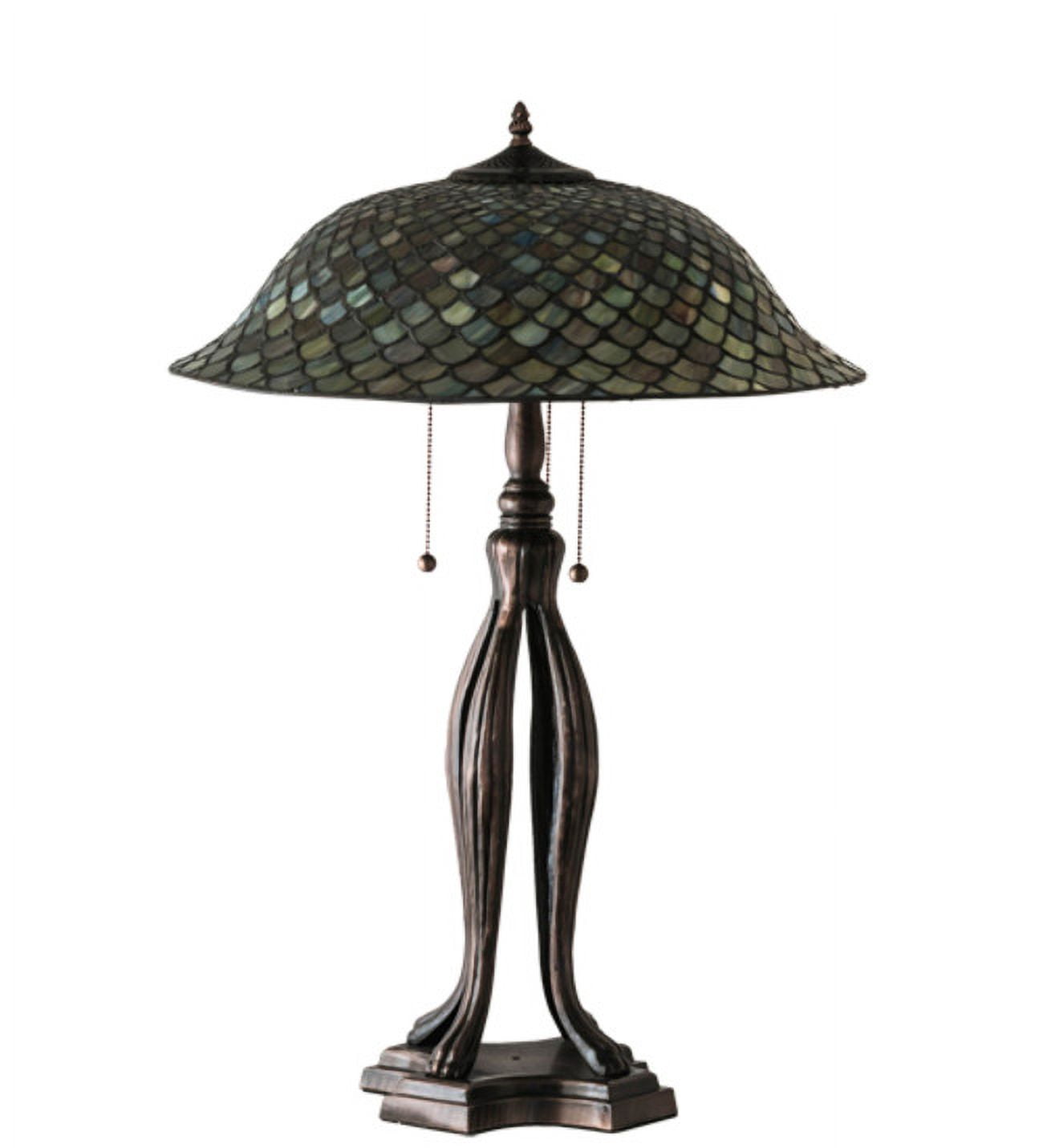 Meyda Fishscale Table Lamp Decorative Lighting (Amber, 30 in) qdt1d