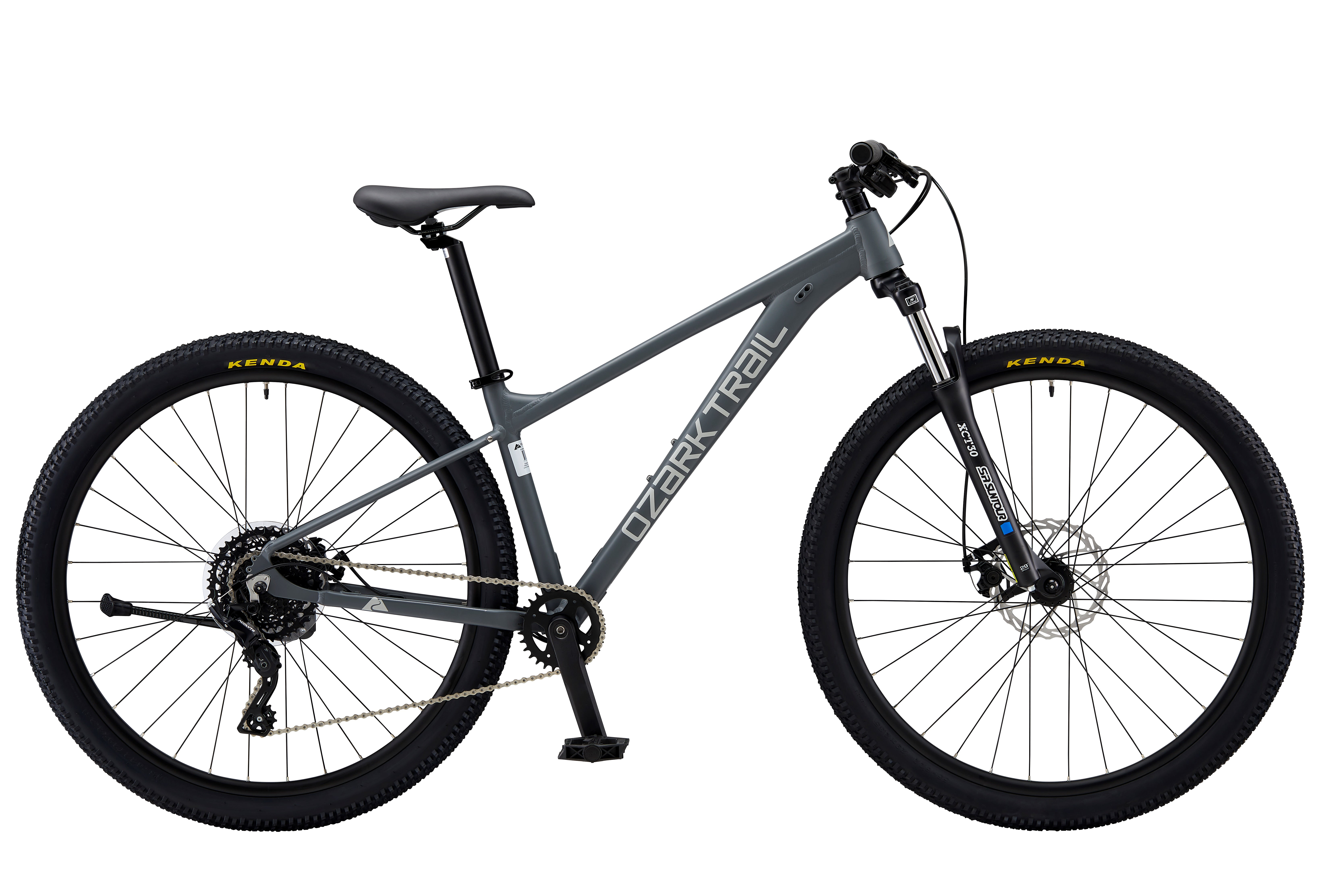 Ozark Trail 29 in M.2 Ridge Mountain Bike, Lightweight Aluminum Frame, Mechanical Disc Brakes (Gray, Small Frame) 1ivwt