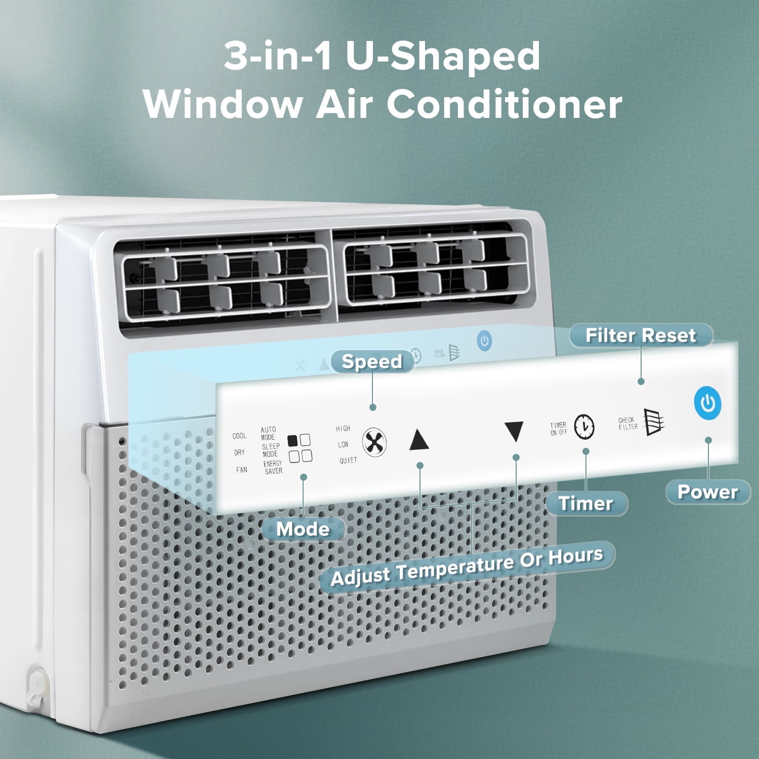 Havato 12,000 BTU Window Air Conditioner, 6-in-1 AC Unit with Remote Control (White, 650 sq ft) zbnbo