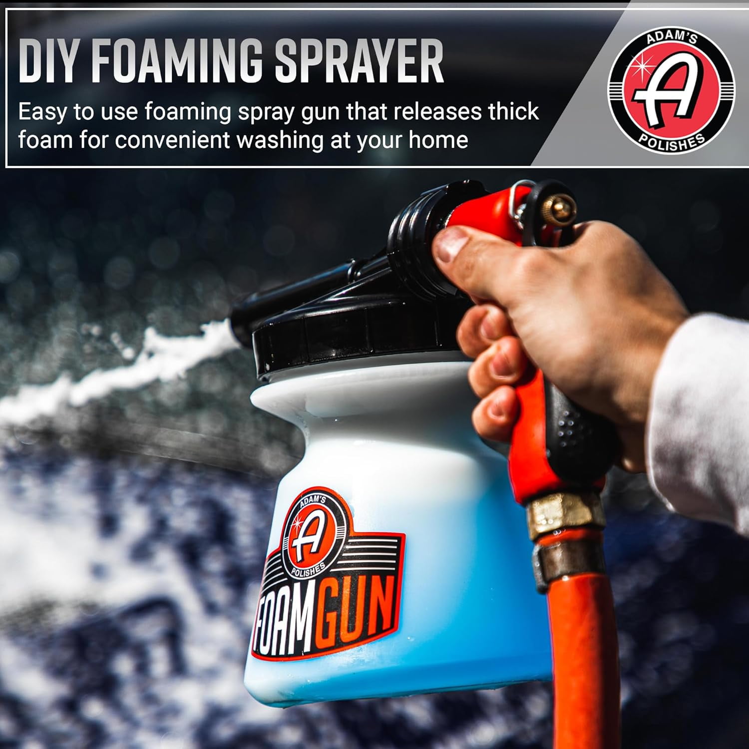 Adam's Polishes Standard Foam Gun Car Wash Sprayer (White, 32 oz) lrkkm