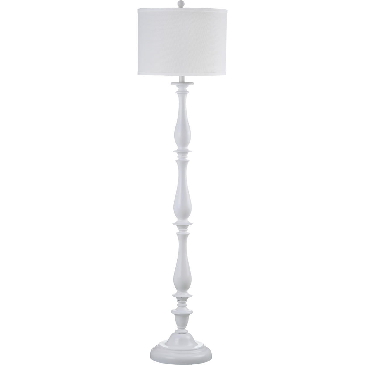 Safavieh Bessie Classic Candlestick Floor Lamp with Cotton Shade (White, 62 in. H) 8ii98