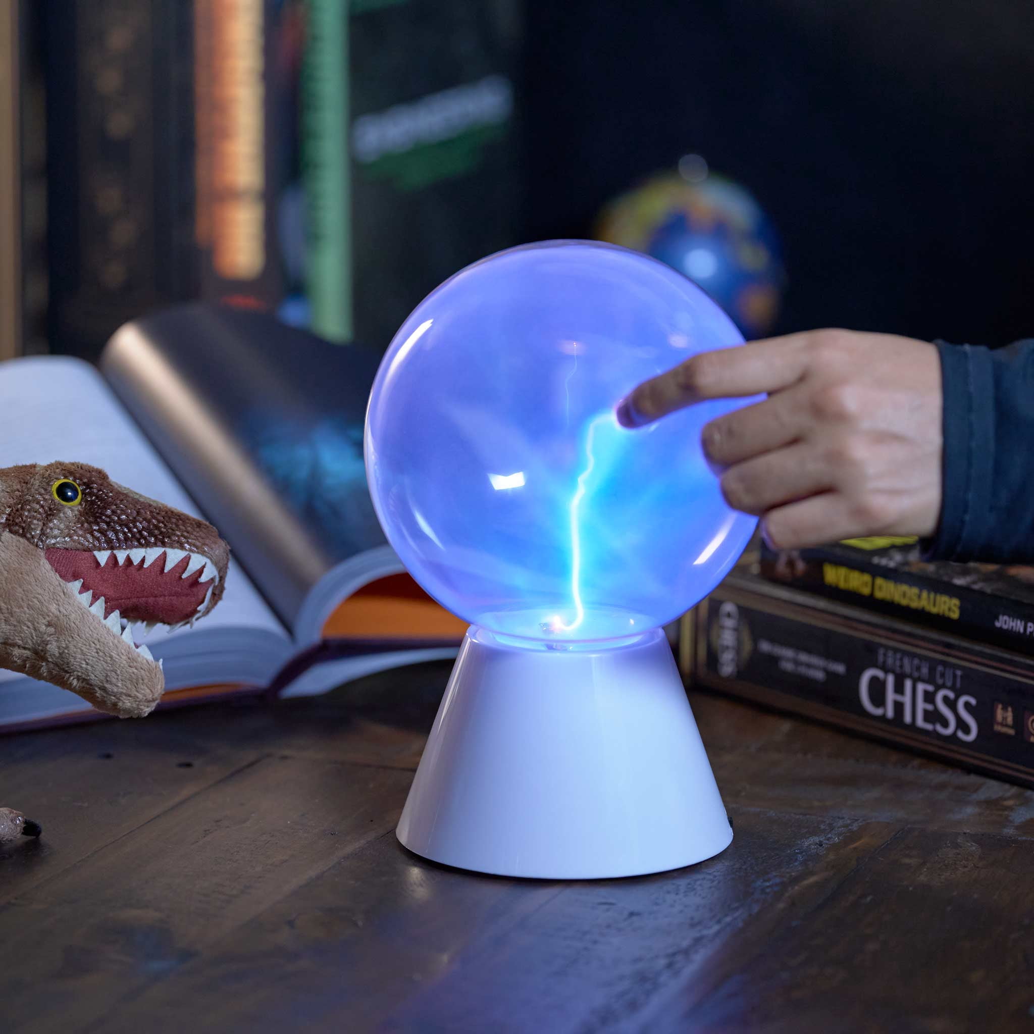 Heebie Jeebies Plasma Ball Lamp Interactive Science Decor (6 in) 5l445