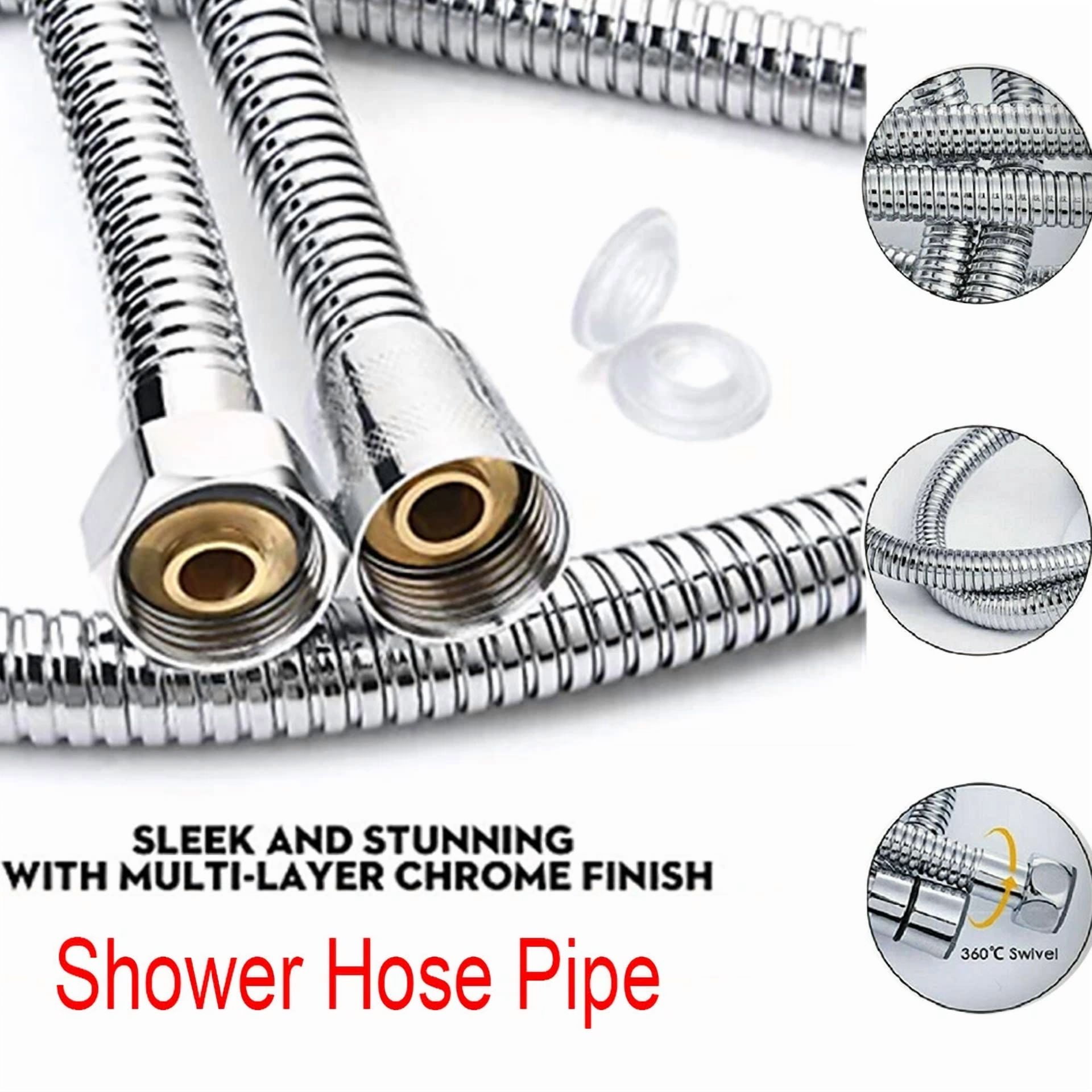 KLYNE Flexible Stainless Steel Shower Hose for Handheld Bathroom Fixtures (9.8 ft) 21b3h