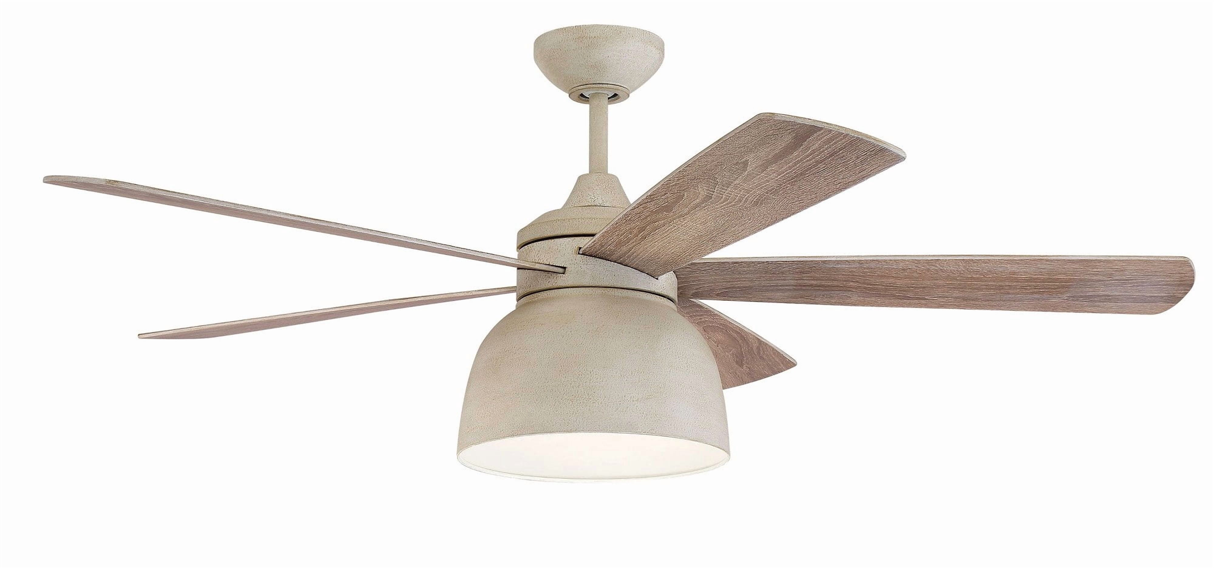 Craftmade Ventura Ceiling Fan with Integrated LED Light (Cottage White, 52 in) 9rkah