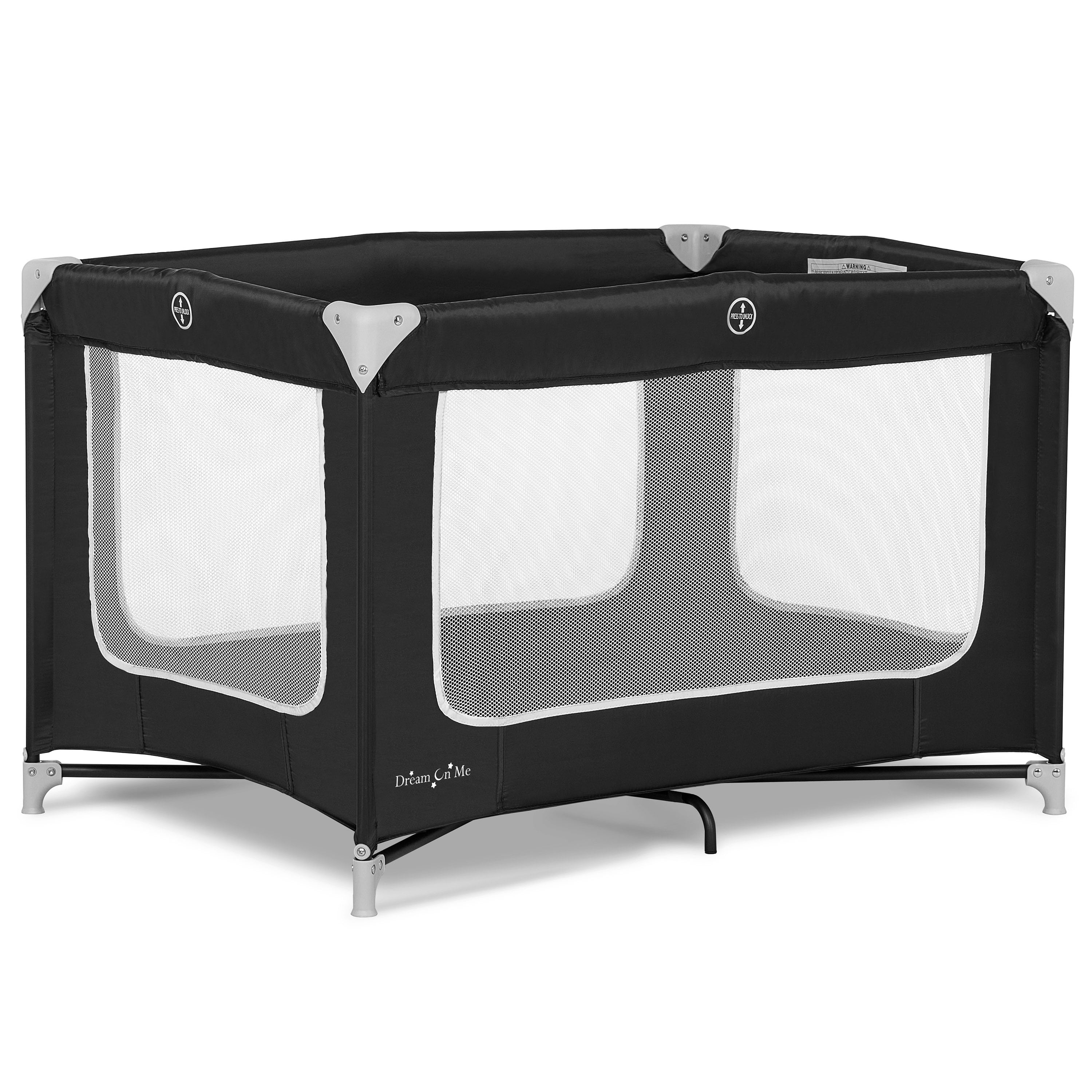 Dream On Me Zodiak Portable Playard with Carry Bag and Shoulder Strap (Black, 40 in x 27.5 in x 25.5 in) ru2lj