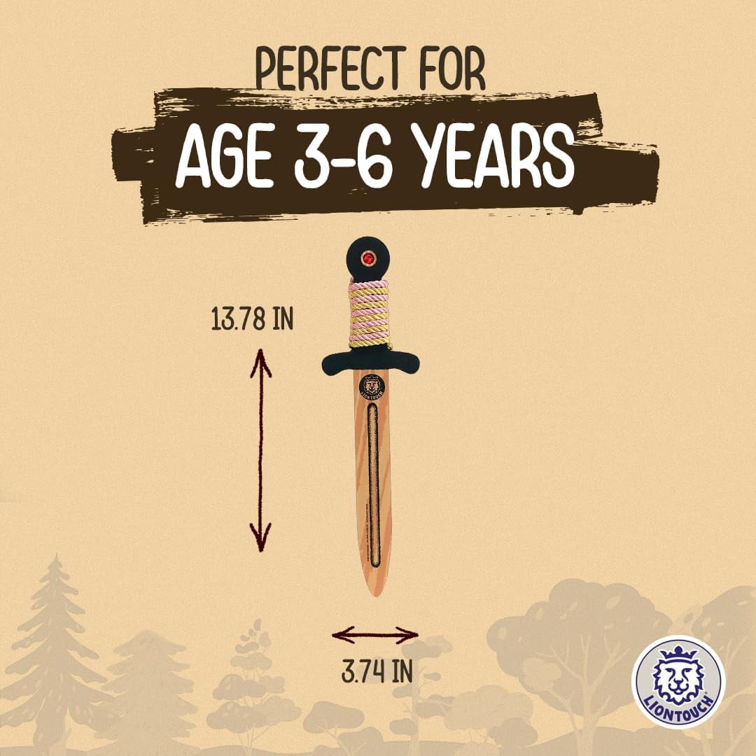 Liontouch WoodyLion Toy Sword Foam Dagger for Kids (Gold, Small) d6wl2