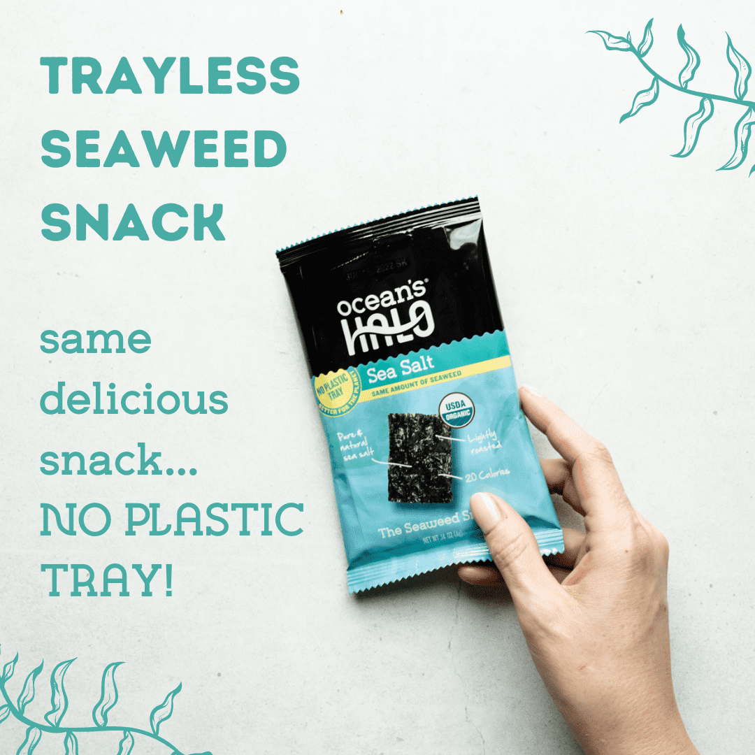 Ocean's Halo Organic Seaweed Snack, Roasted Nori Sheets with Sea Salt, Vegan & Gluten-Free (Sea Salt, 0.14 oz) ovjbp
