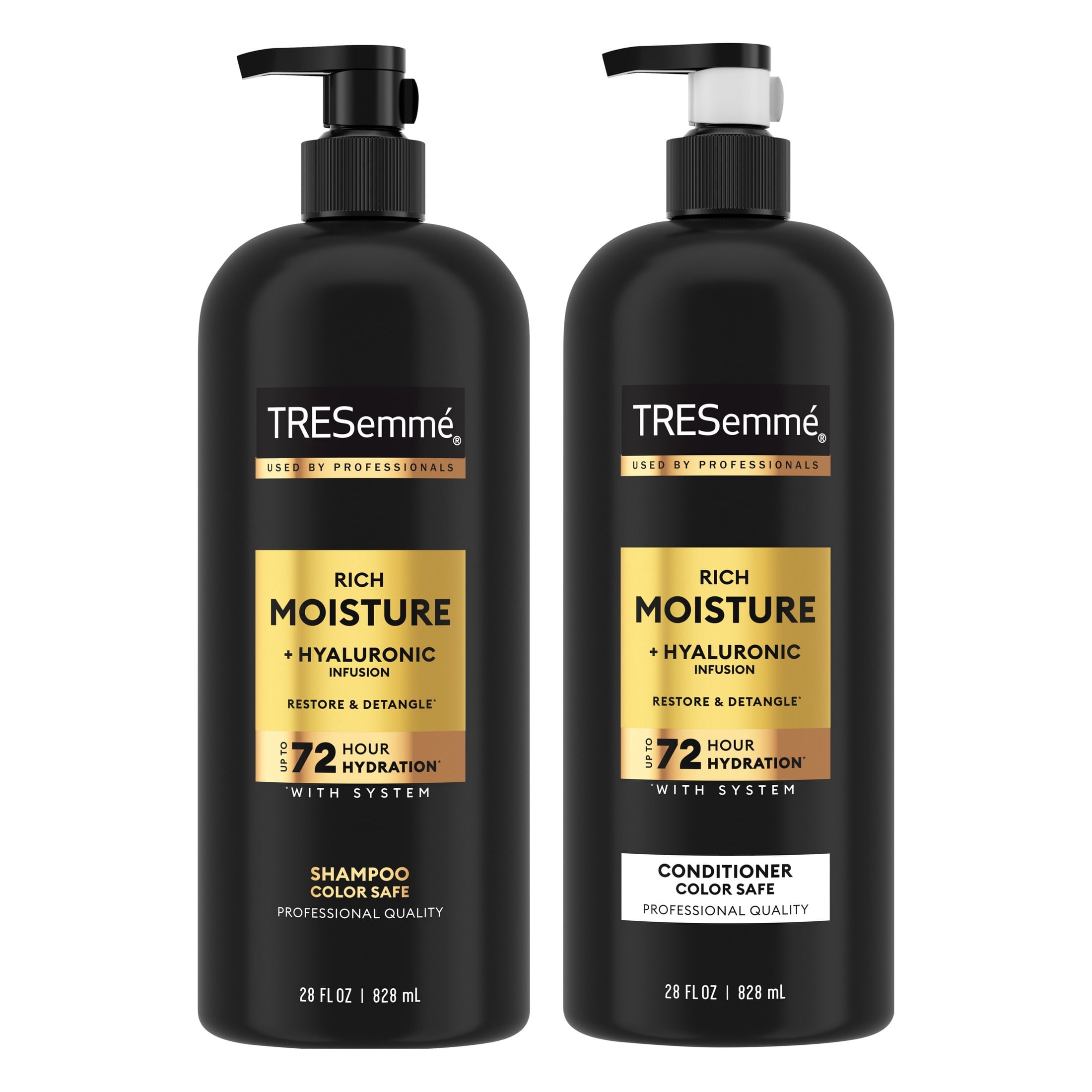 TRESemmé Rich Moisture Shampoo and Conditioner Set for Dry Hair with Vitamin E and Biotin (28 fl oz, 2 Count) b87gh