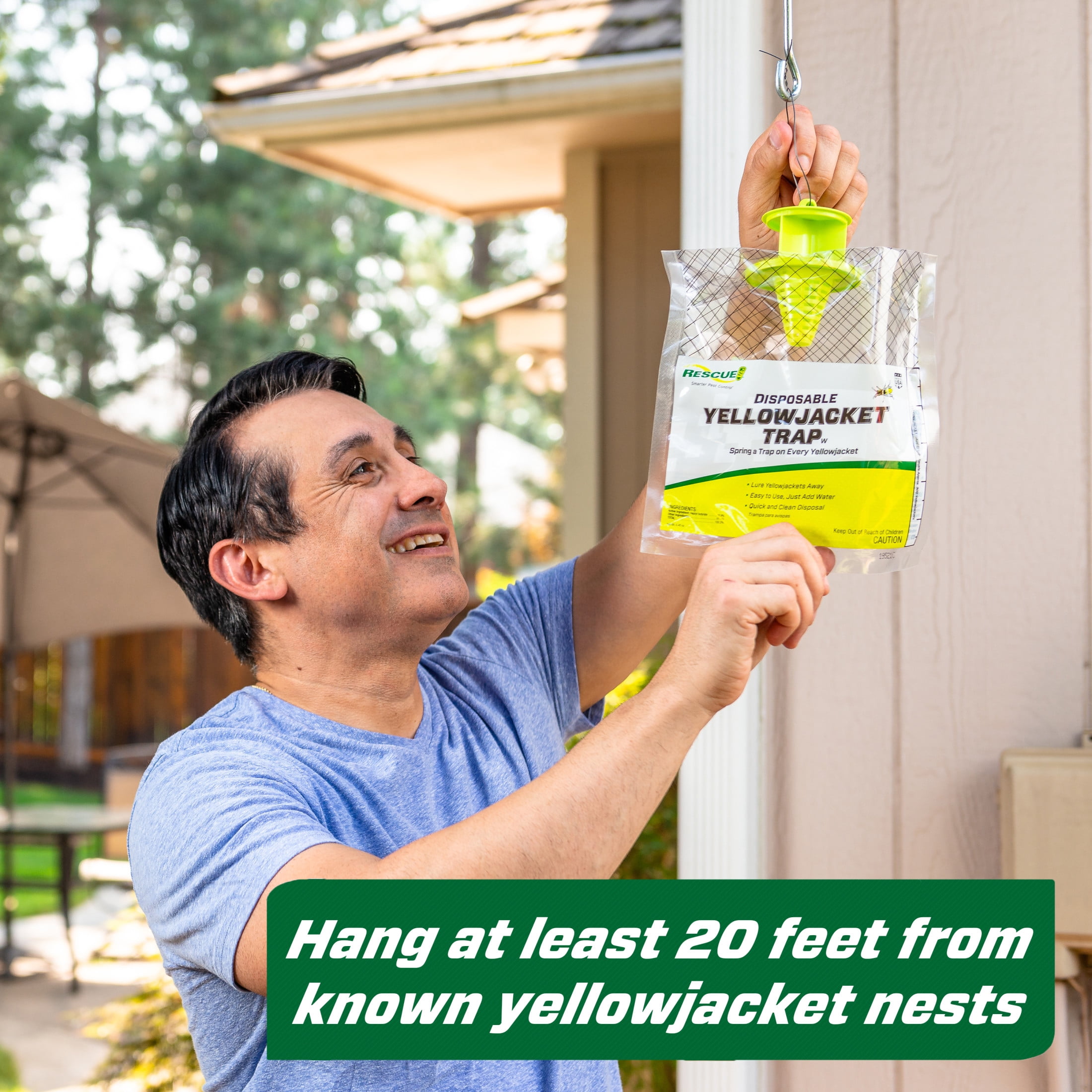 RESCUE! Yellow Jacket Disposable Trap (Outdoor Pest Control, 1 Pack) pk7by