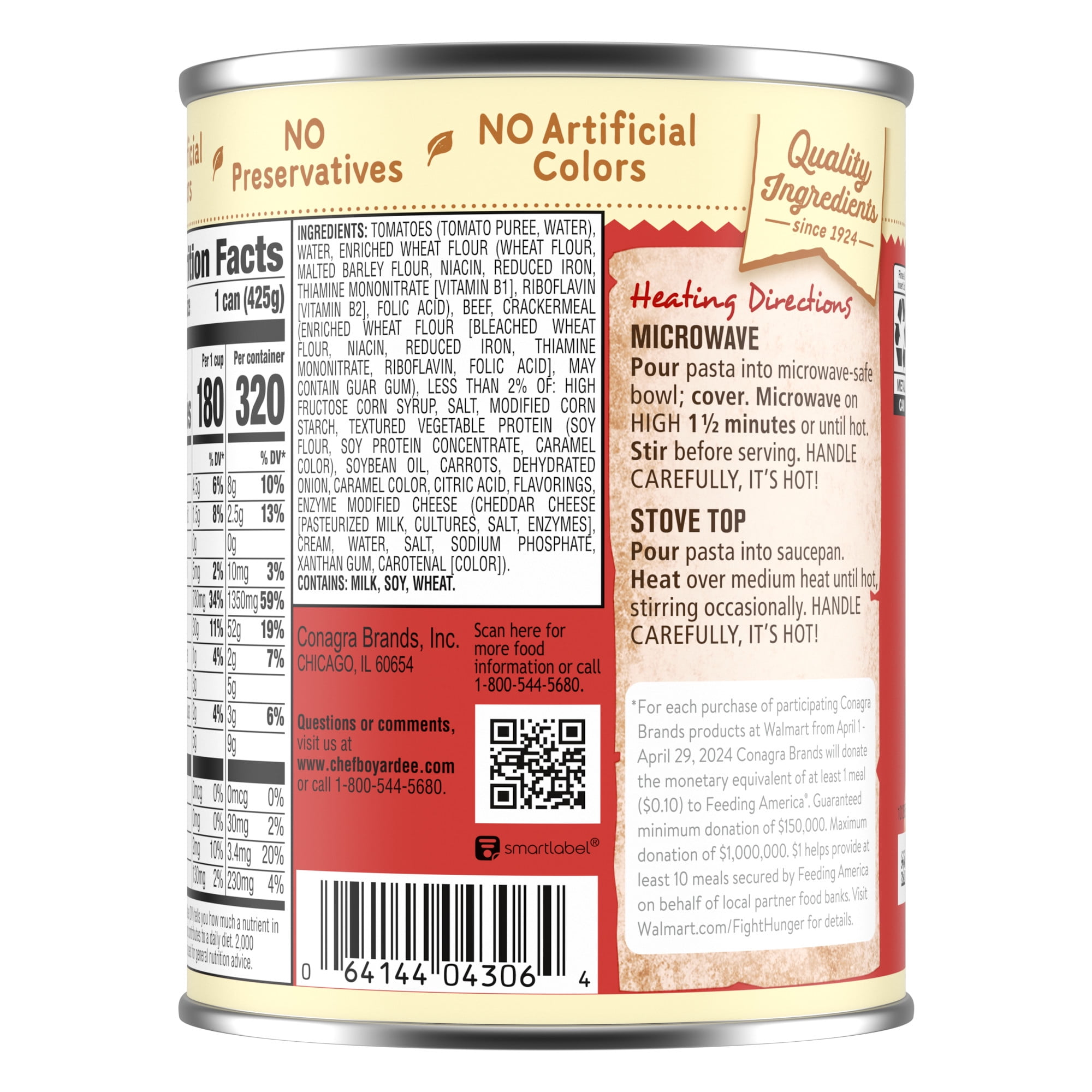 Chef Boyardee Mini Beef Ravioli Pasta in Tomato Sauce (15 oz) 41wca