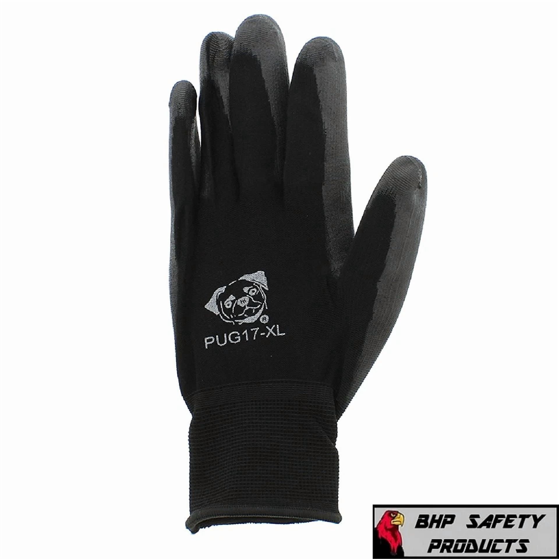 YANI Anti-Static Work Gloves, Polyurethane Coated Grip, Heavy-Duty Protection (Gray, 12 Pairs, X-Large) r1fac