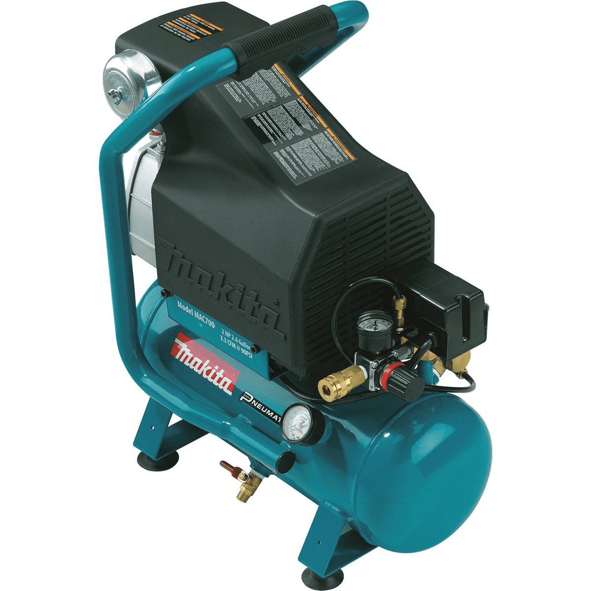 Makita MAC700 2.0 HP Big Bore Air Compressor (Black, 2.6 gal) 8yxgu