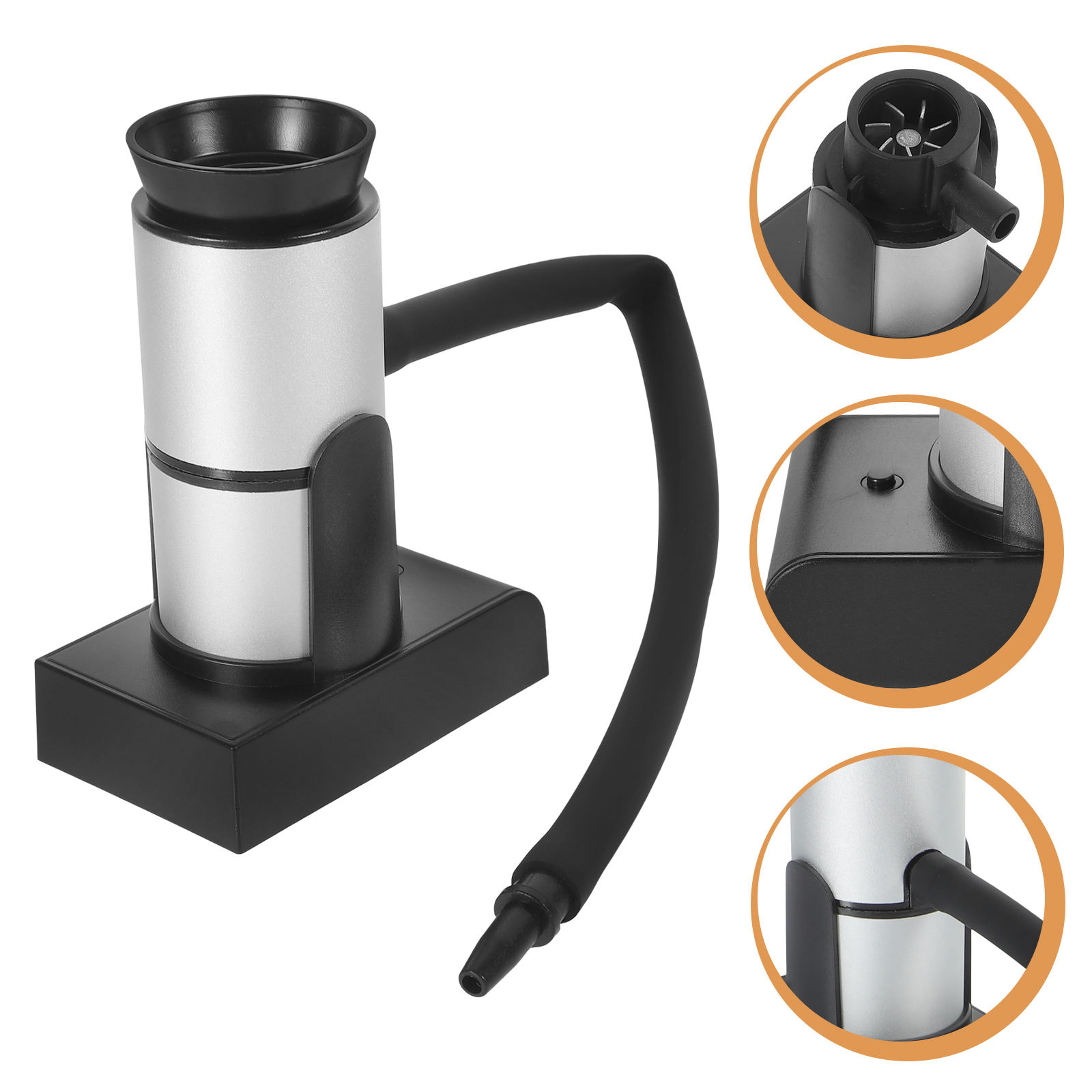 SOIMISS Portable Food Smoke Infuser for Cooking and BBQ (Silver, 1 Set) gr8wf