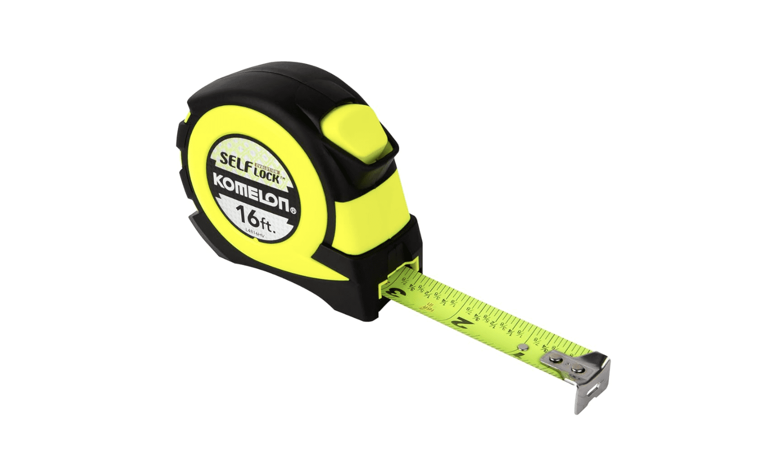 Komelon Self Lock Hi-Vis Speedmark Tape Measure (Yellow, 16 ft) 9dojw