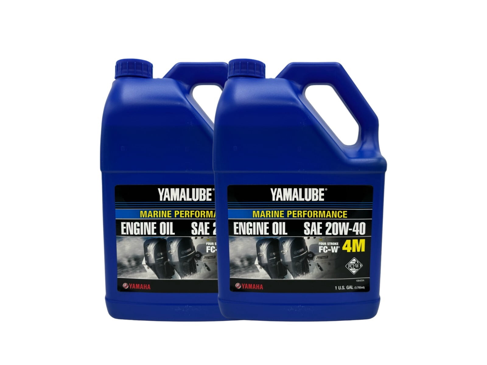 Yamaha Yamalube Marine 20W-40 Engine Oil (2 Pack, 1 Gallon per unit) mt69h